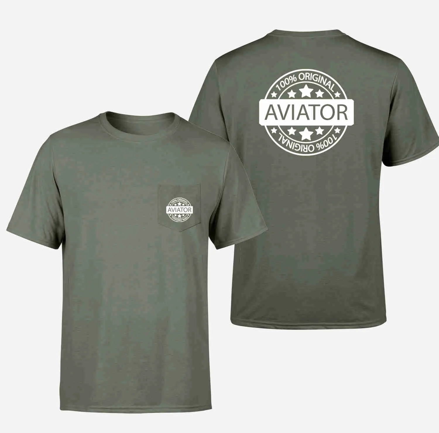 100 Original Aviator Designed Pocket T-Shirts