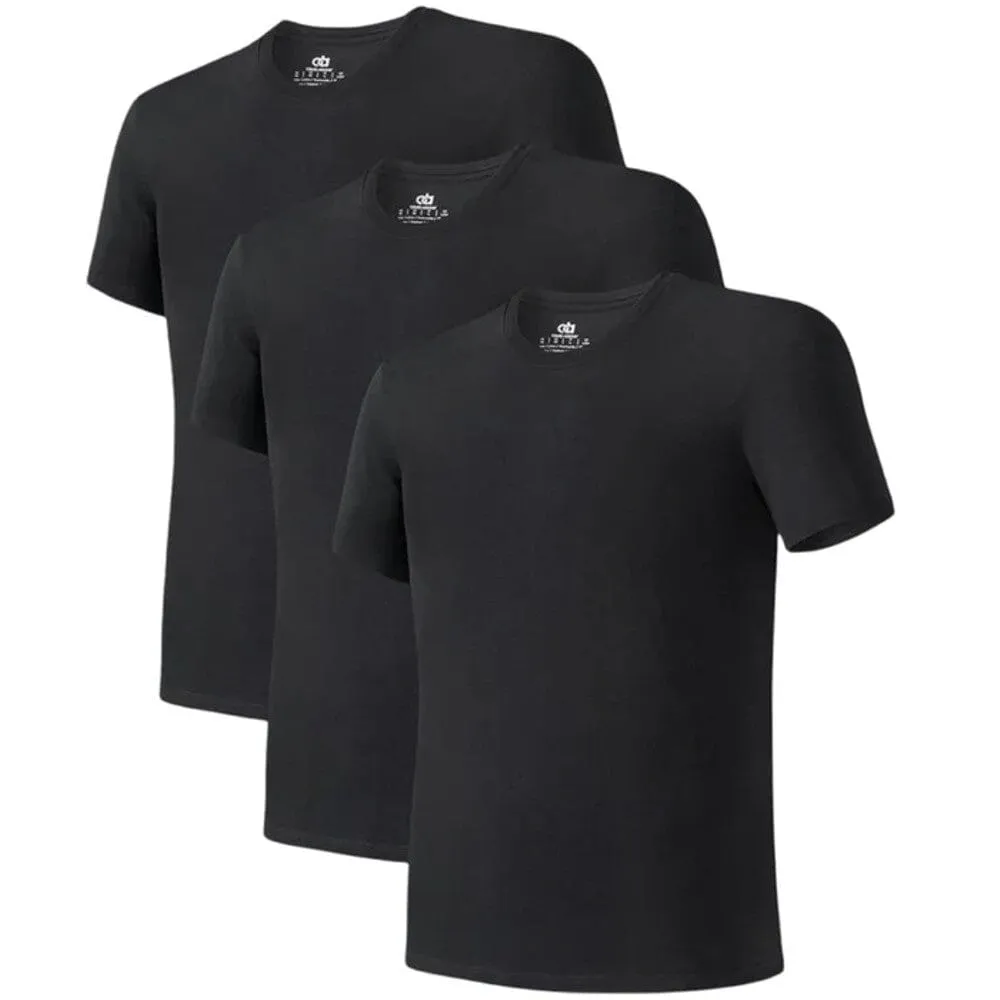 3-Pack: H.O.D. Men's 100% Cotton Crew Neck Short Sleeve T-Shirts