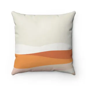 Abstract Boho Pillow Cover | Beige Orange Cream