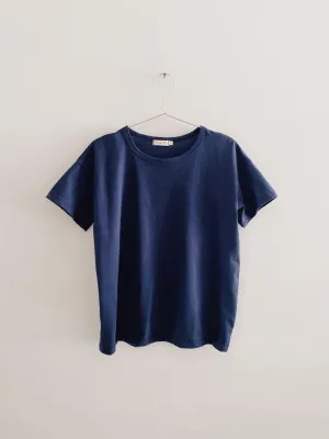 adult organic cotton tee in midnight