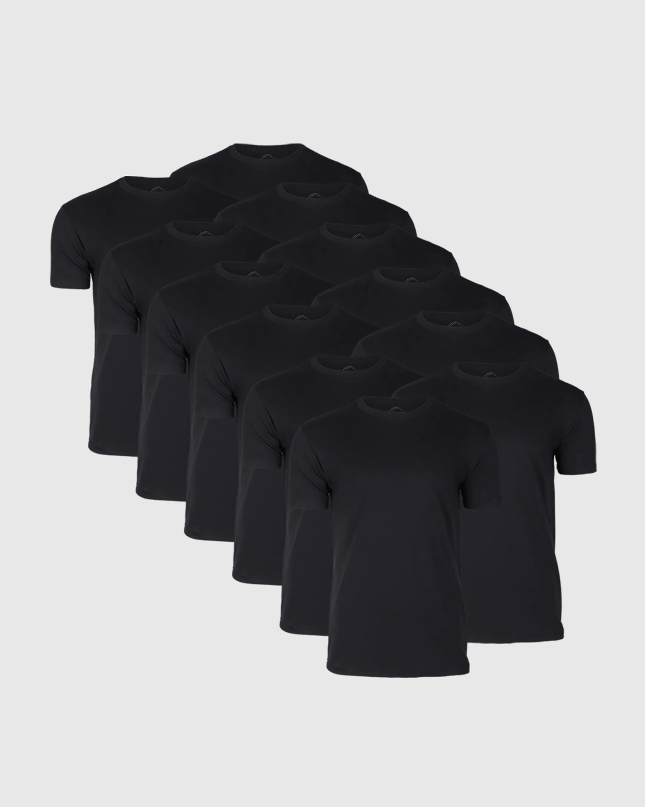 All Black Short Sleeve Crew Neck 12-Pack