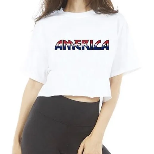 America Crop Tee