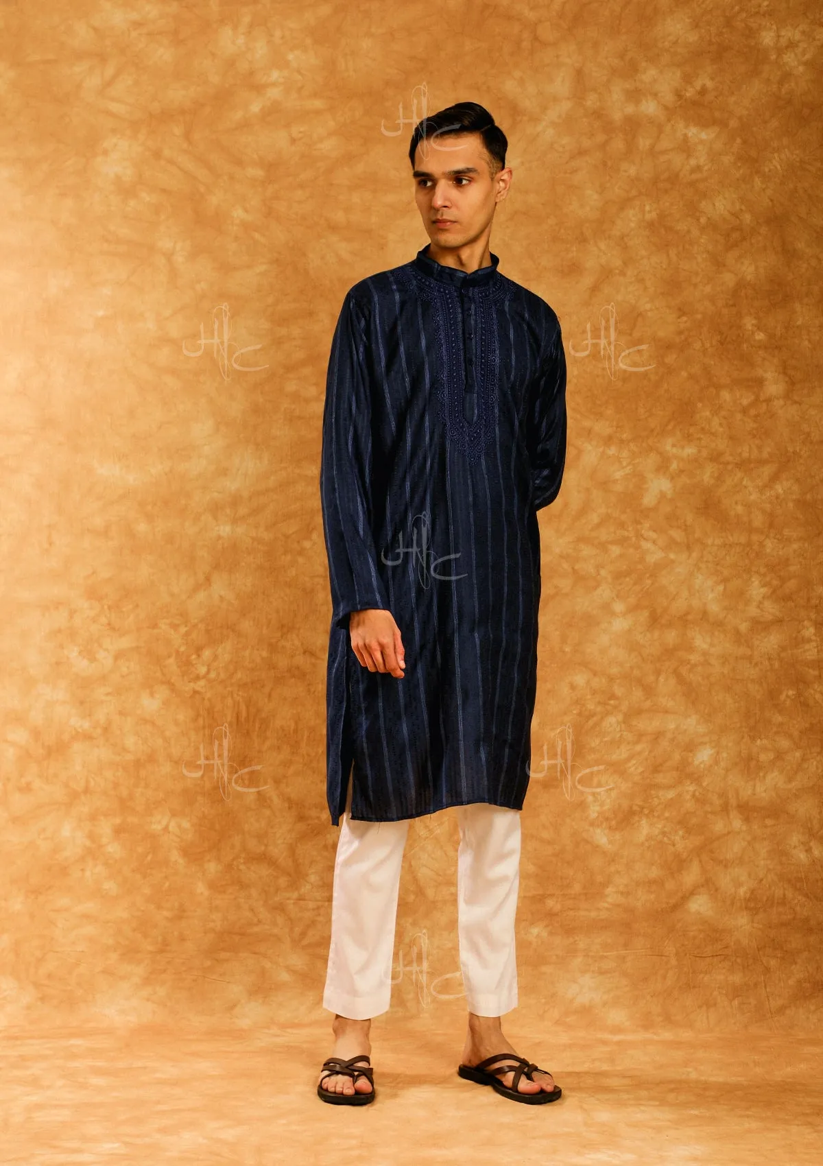 Asad Embroidered Rayon Straight Men's Kurta