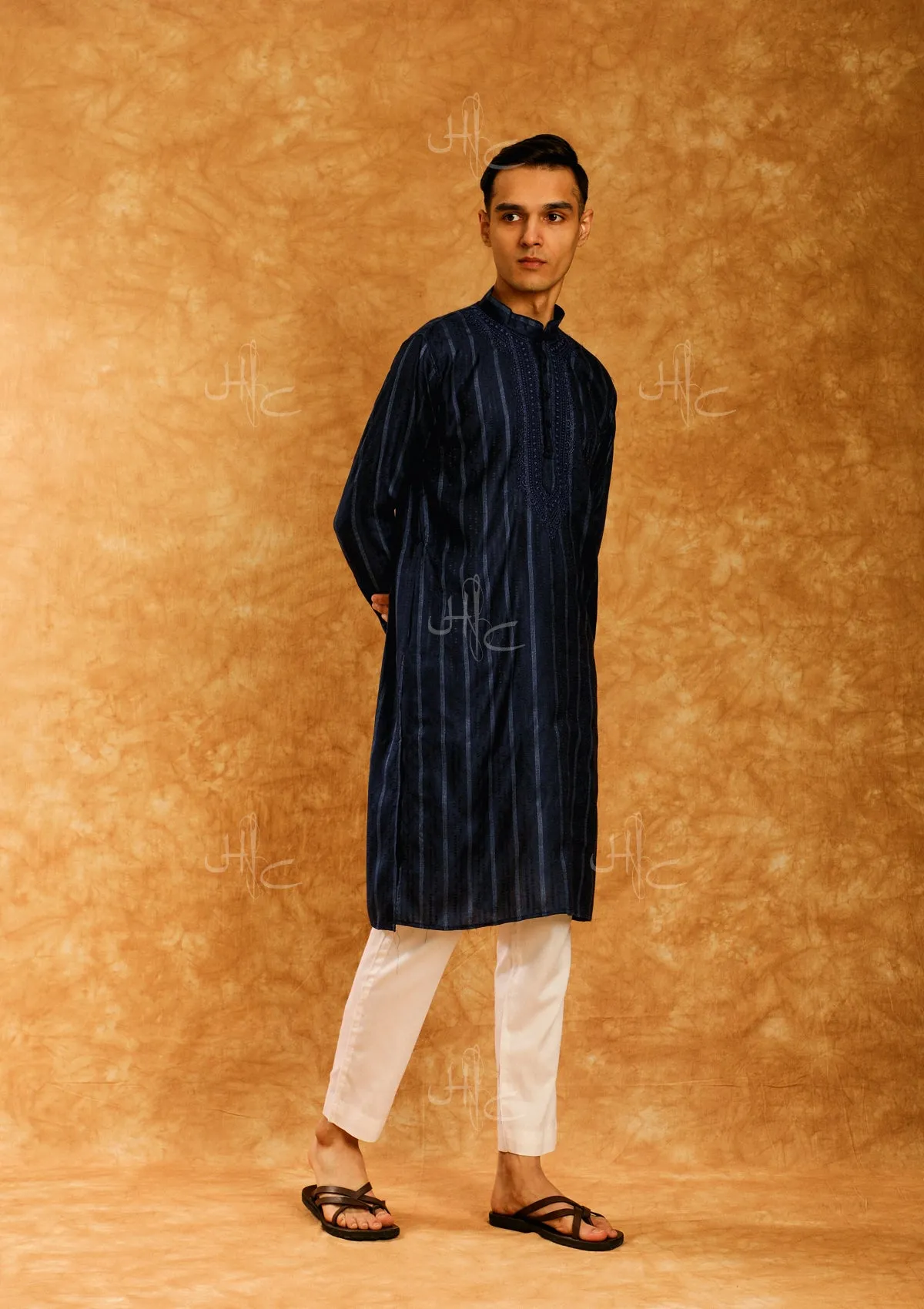 Asad Embroidered Rayon Straight Men's Kurta