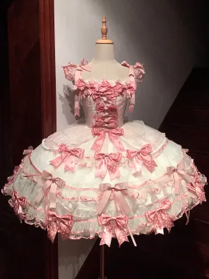 Barbie pink bow lolita dress