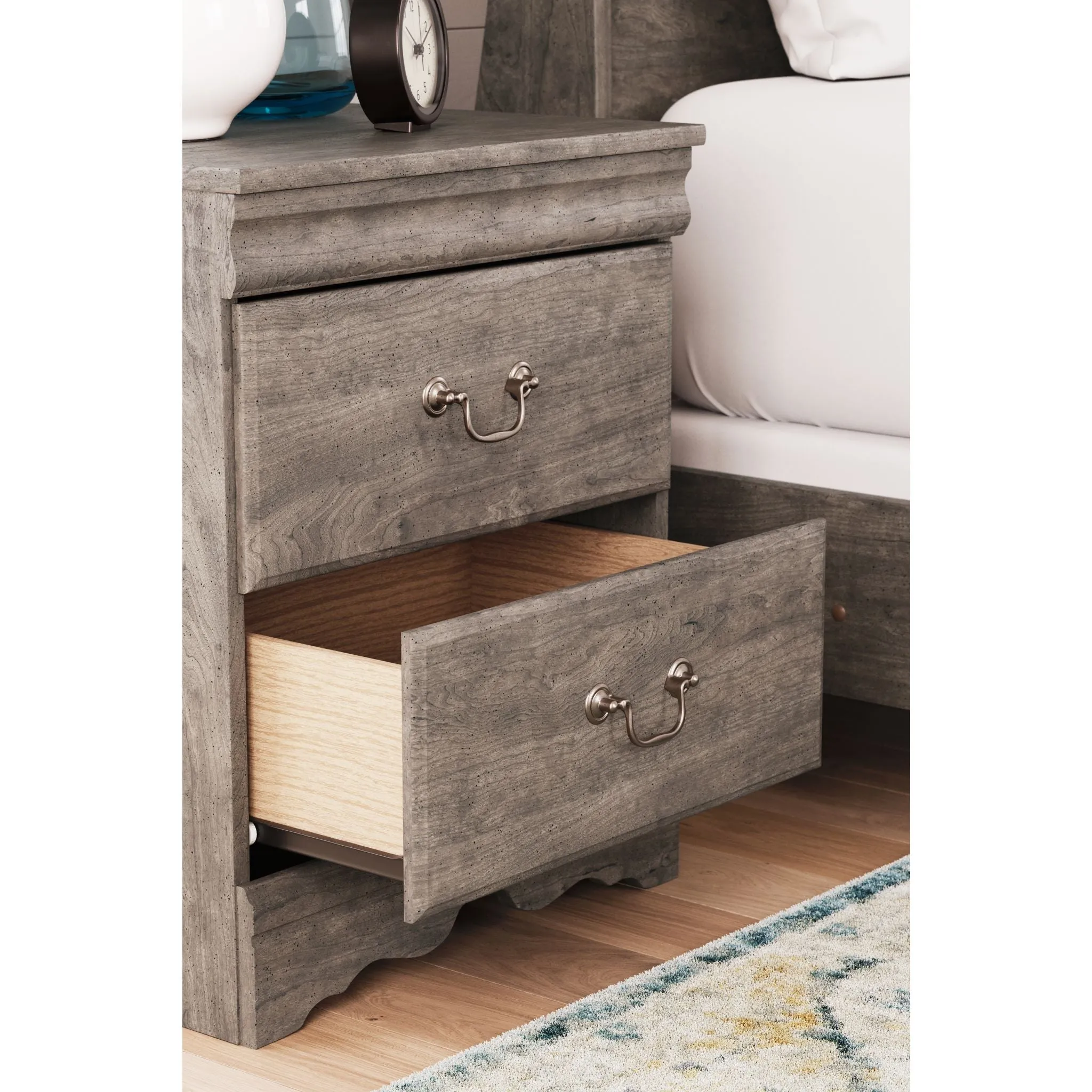 Bayzor Two Drawer Nightstand