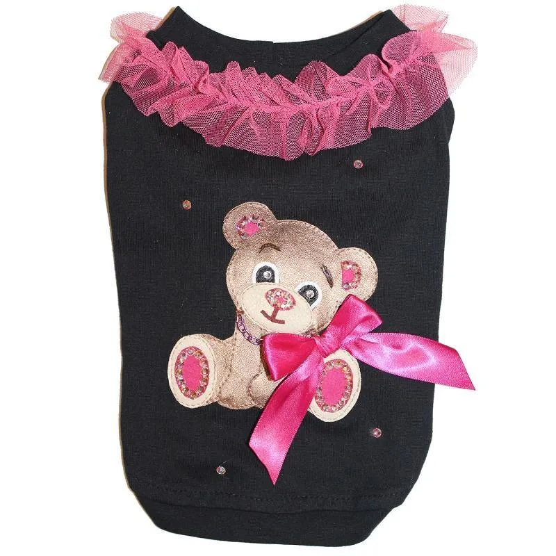 Beary Couture Pink And Black Dog Shirt