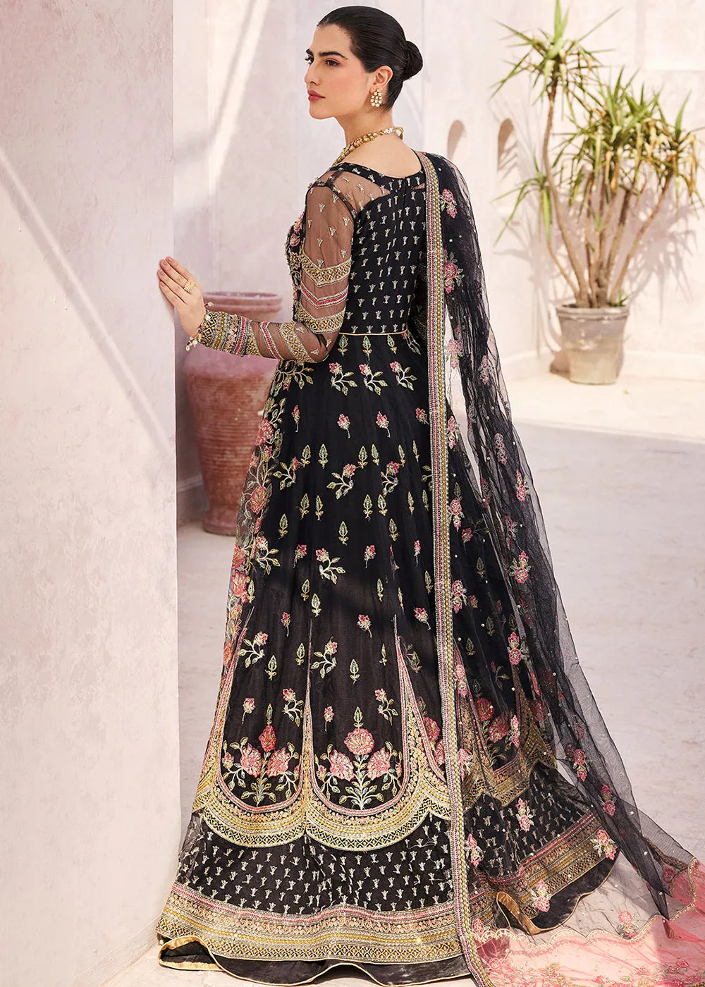 Black Maxi Dress | Emaan Adeel | Mirha Wedding Edition '23 | MH-205