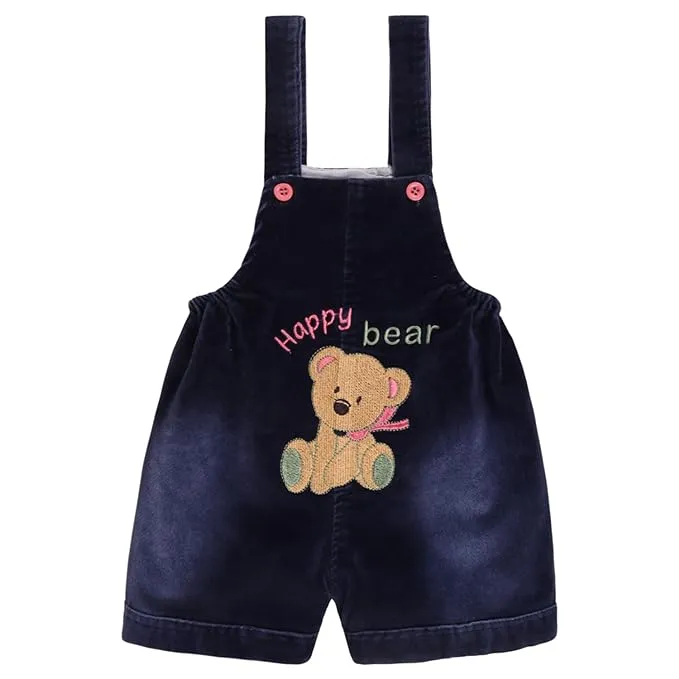 Boys Bear Printed  T-Shirts And Dungaree Set