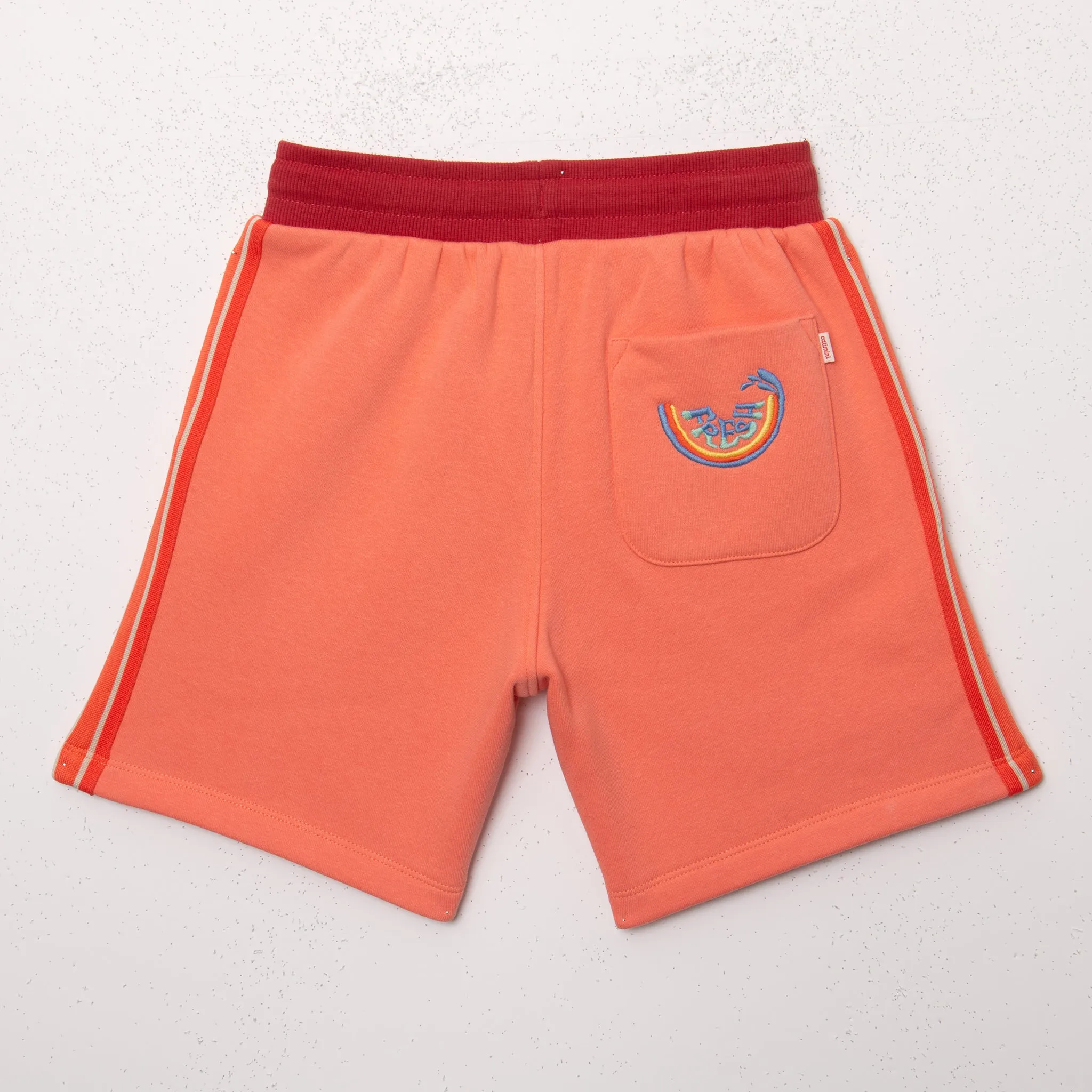 Boys' Bermudas with apricot side stripes