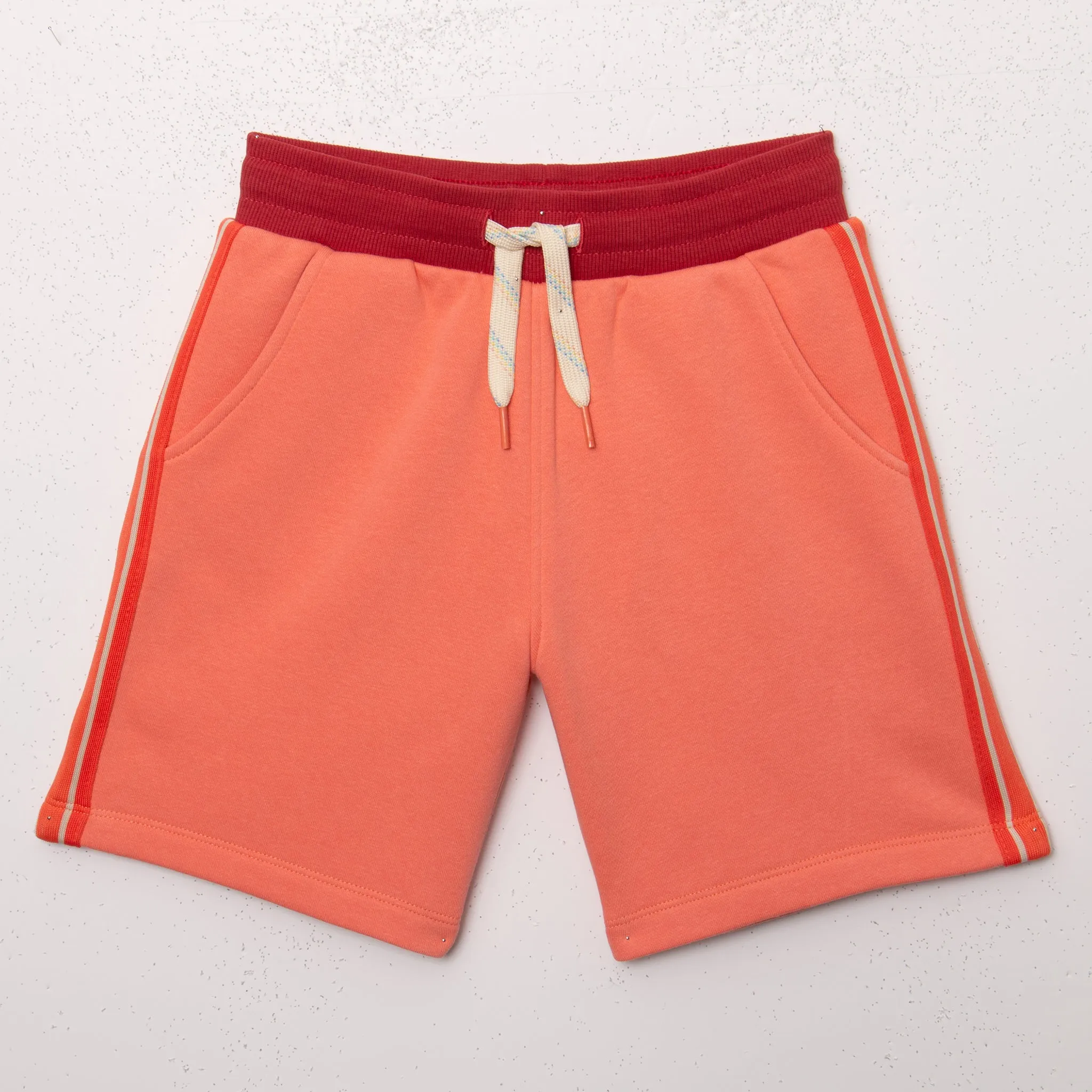 Boys' Bermudas with apricot side stripes