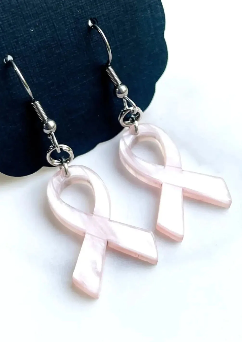 Breast Cancer Awareness Petite Ribbons in Pearl Pink