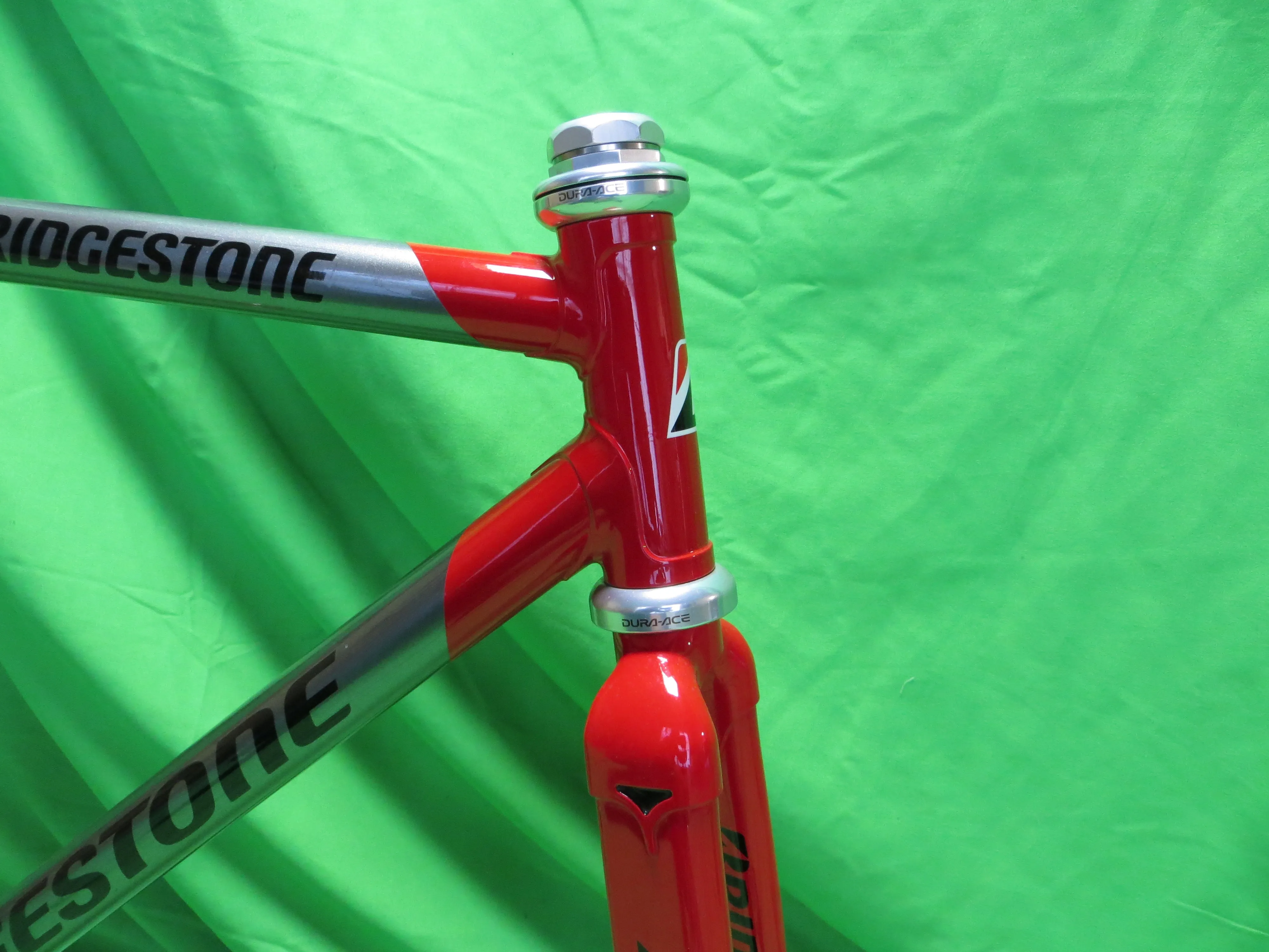 Bridgestone Columbus Max Fork Reynolds 853 // Red Gray Silver Two Tone // 51.5cm