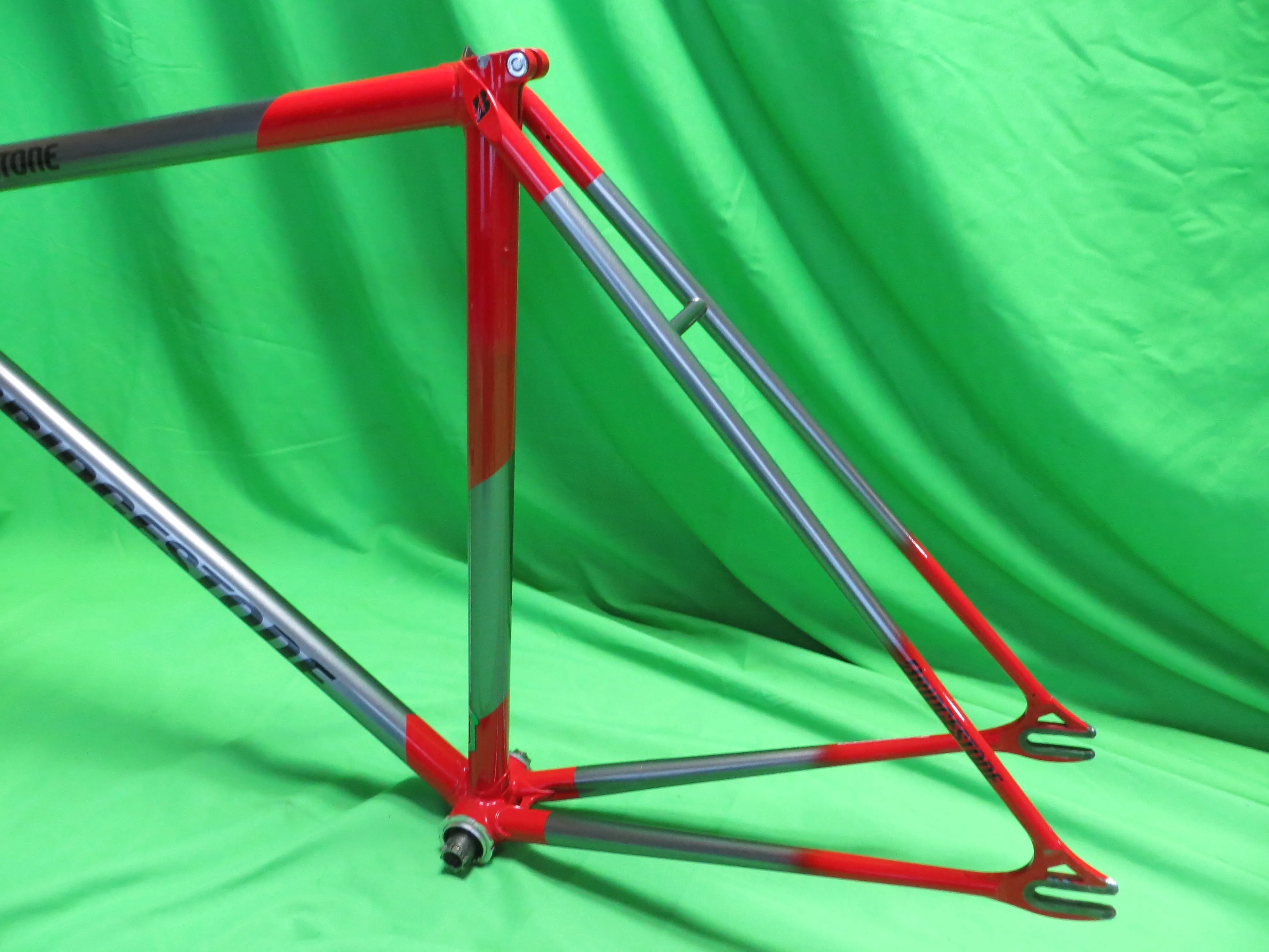 Bridgestone Columbus Max Fork Reynolds 853 // Red Gray Silver Two Tone // 51.5cm