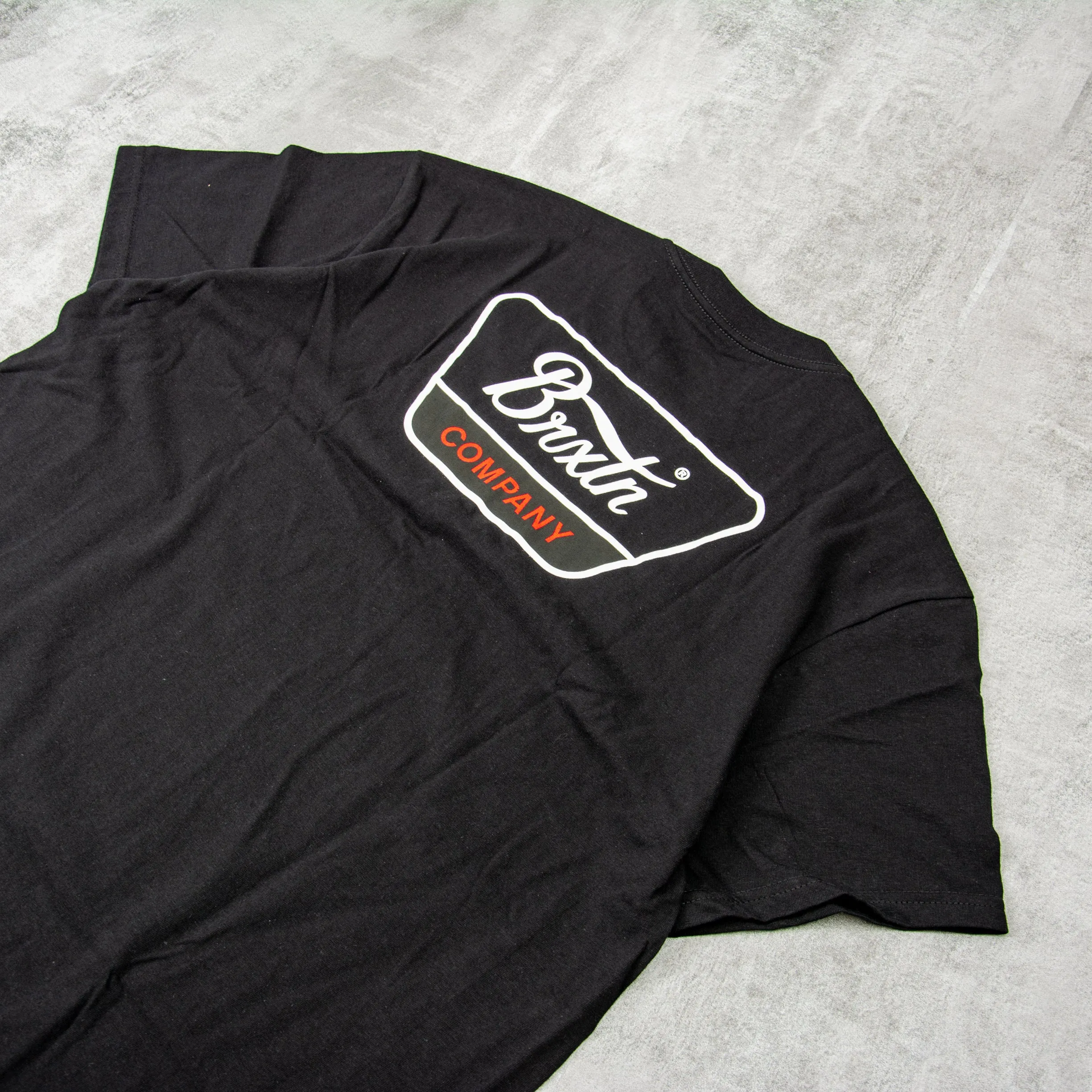 Brixton Linwood Standard Tee - Black / Orange White