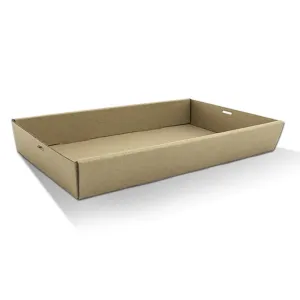 BULK 100pk Large Brown Grazing Box 560x255x50mm (NO LIDS)