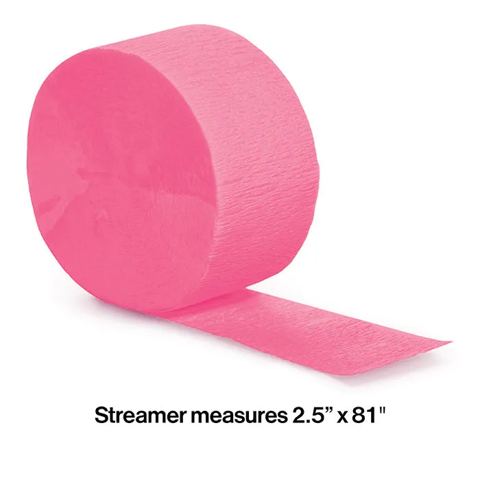 Bulk Candy Pink Crepe Streamer 81 ft (12 per Case)