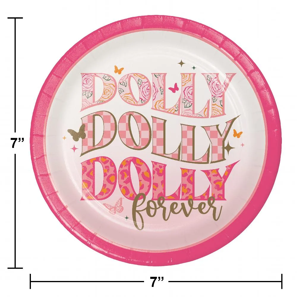 Bulk Dolly Parton I Beg Your Parton "Dolly Forever" Paper Dessert Plates (Case of 96)