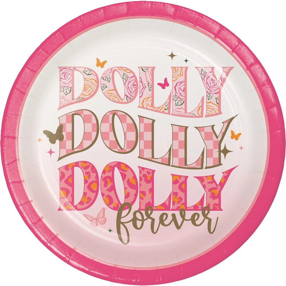 Bulk Dolly Parton I Beg Your Parton "Dolly Forever" Paper Dessert Plates (Case of 96)