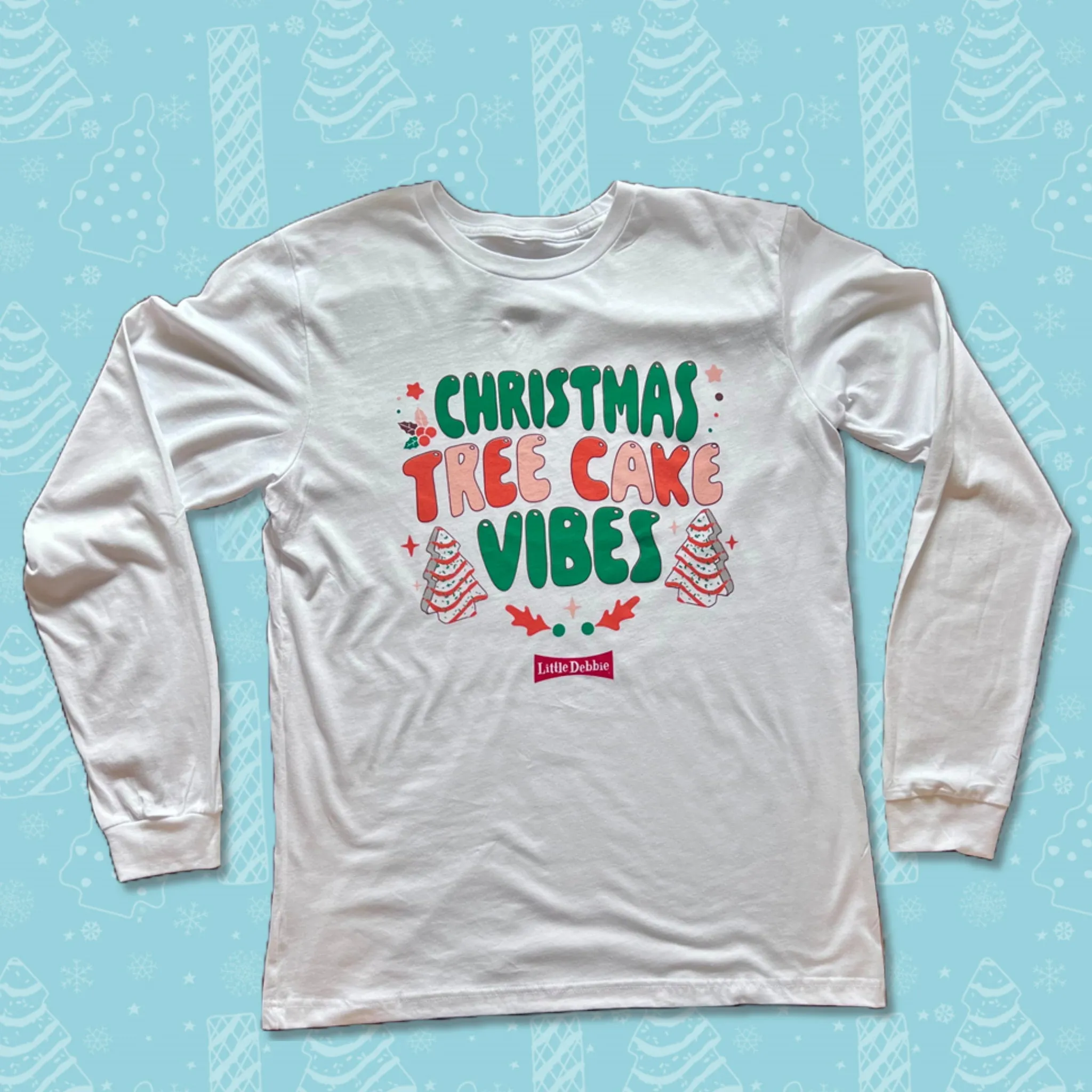 Christmas Tree Cake Vibes Long Sleeve Shirt