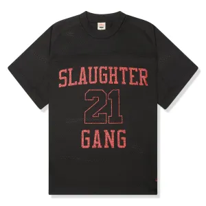 Corteiz x Slaughter Gang 21 Savage Mesh Black T Shirt