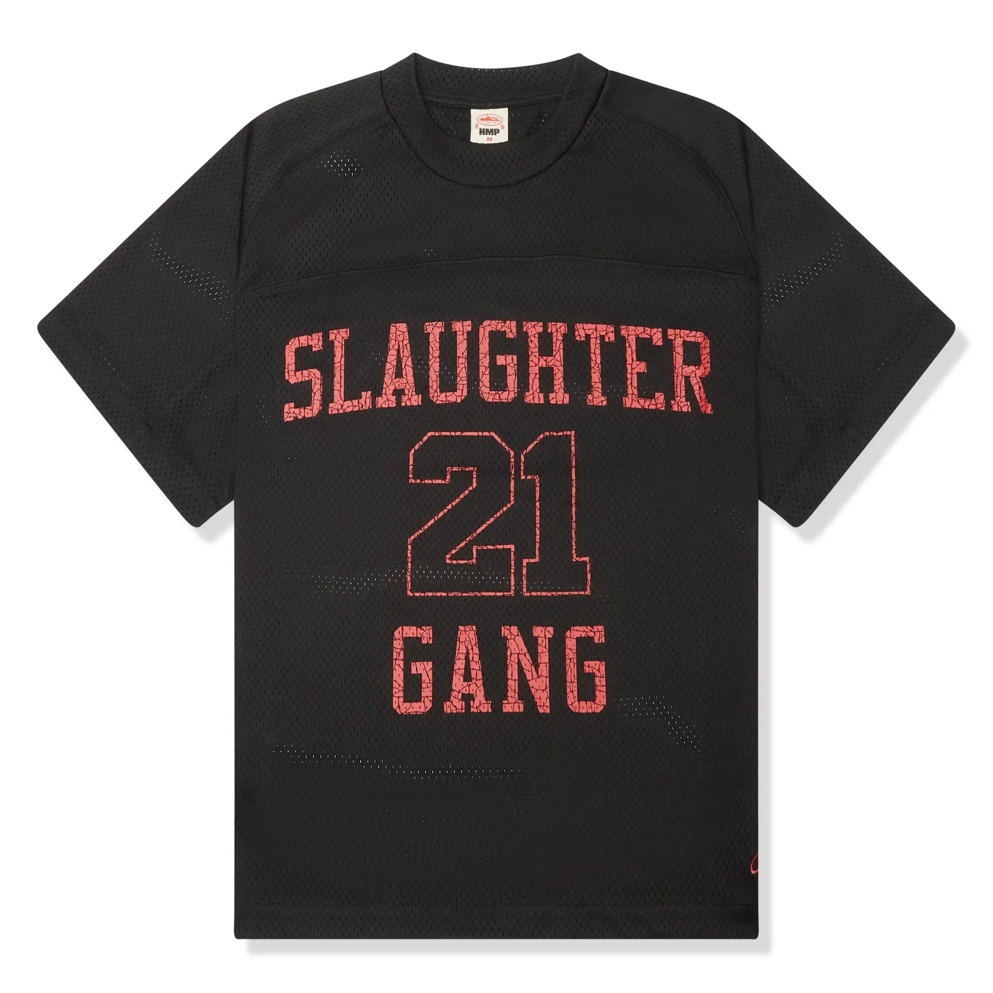 Corteiz x Slaughter Gang 21 Savage Mesh Black T Shirt