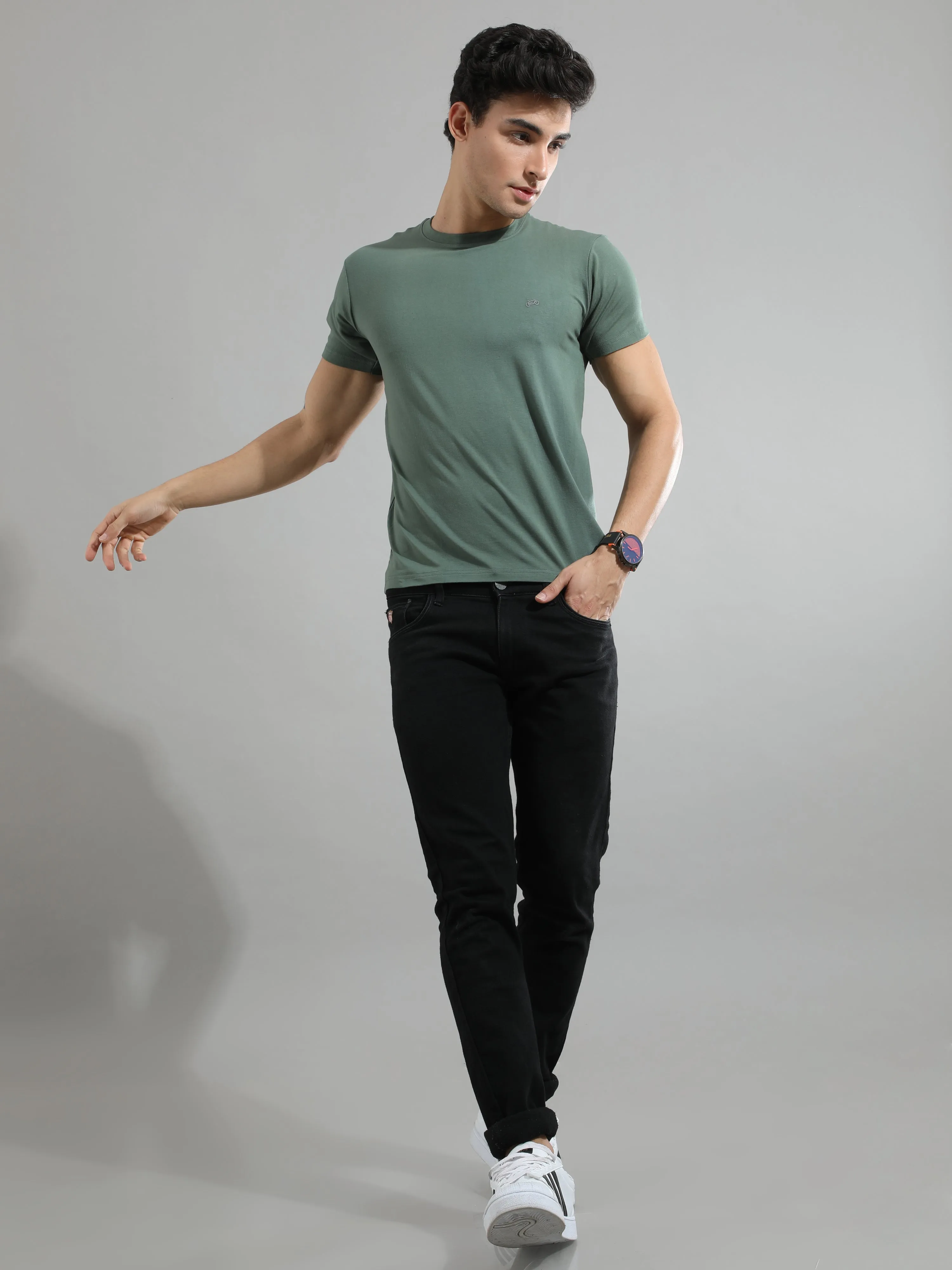 Deep Olive Bamboo Fabric T-Shirt