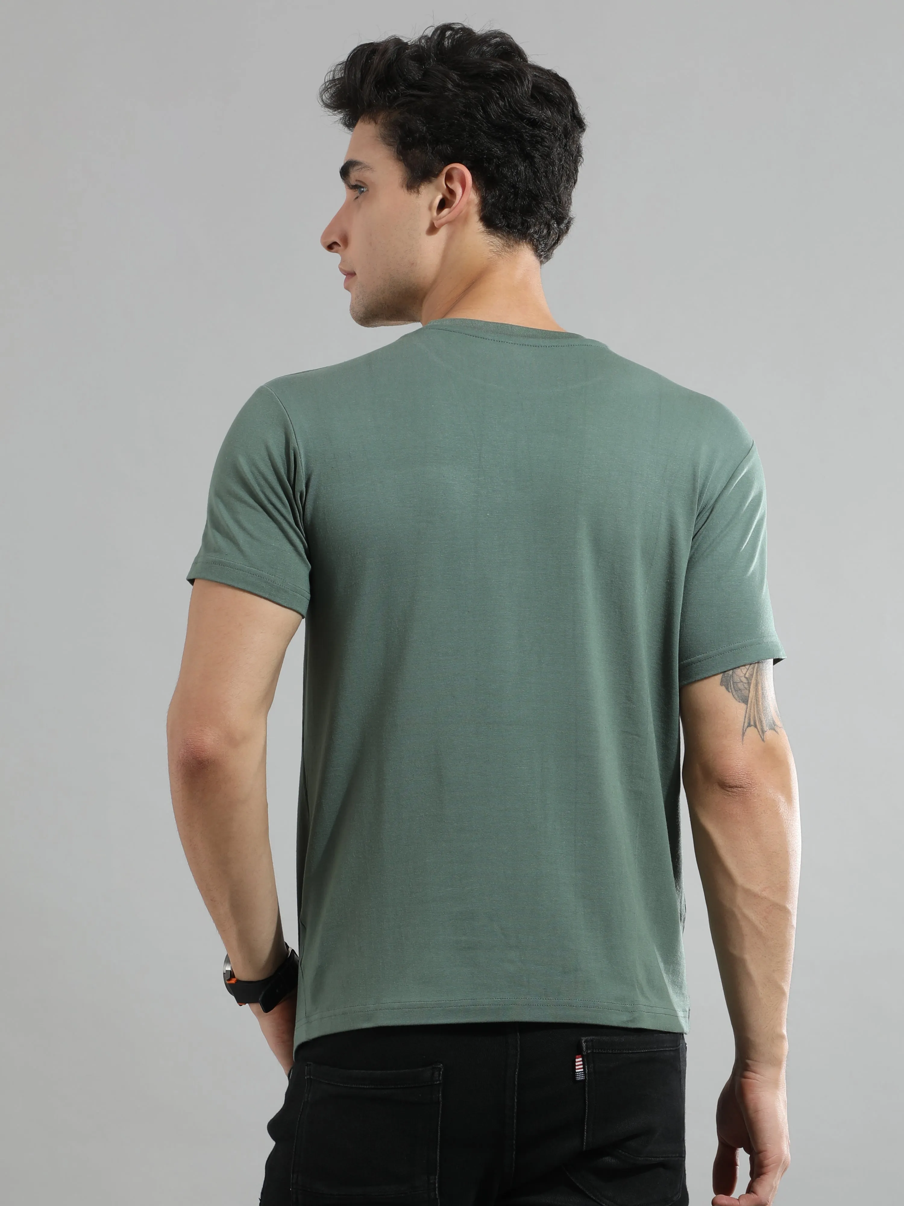 Deep Olive Bamboo Fabric T-Shirt