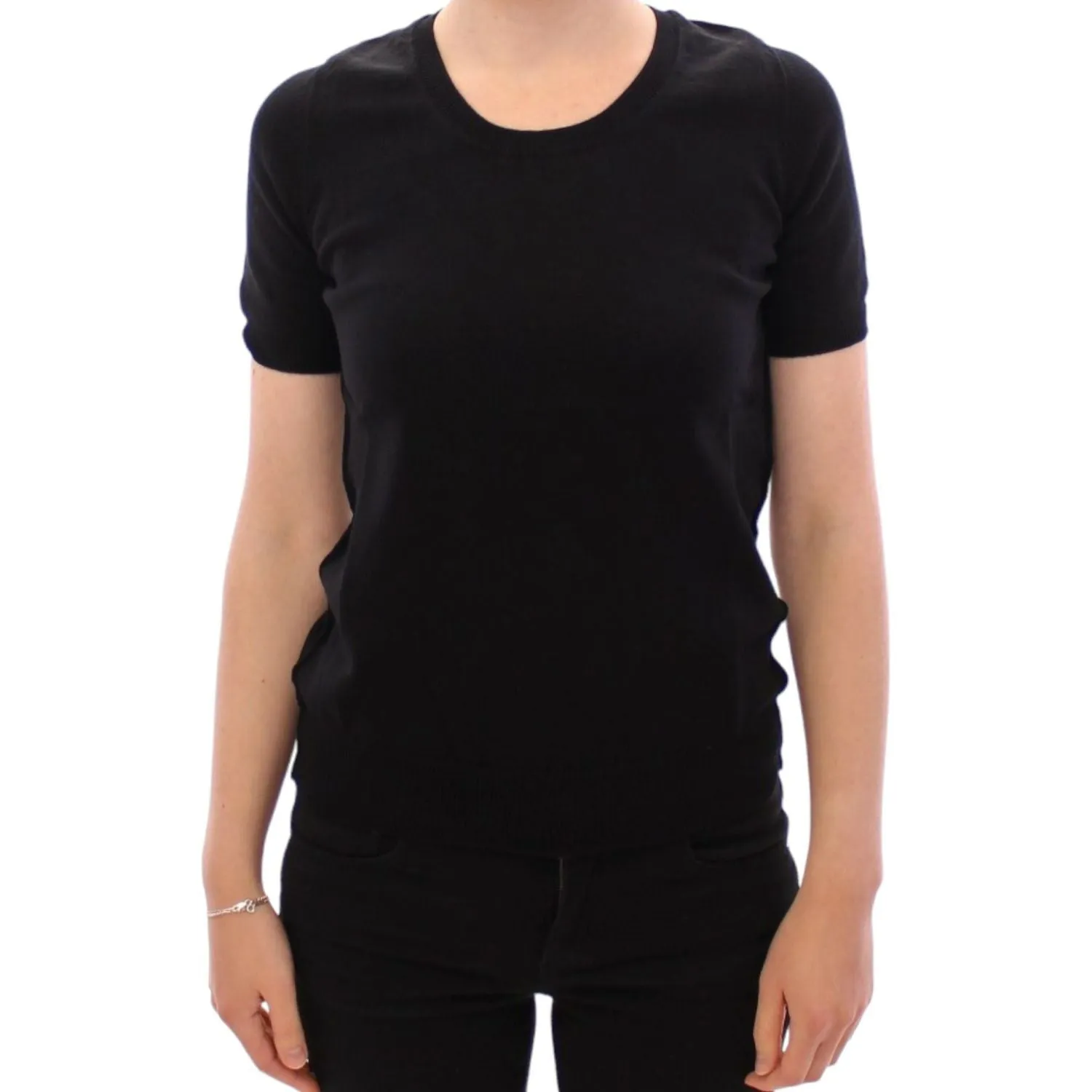 Dolce & Gabbana Elegant Black Cotton Crew-neck Tee