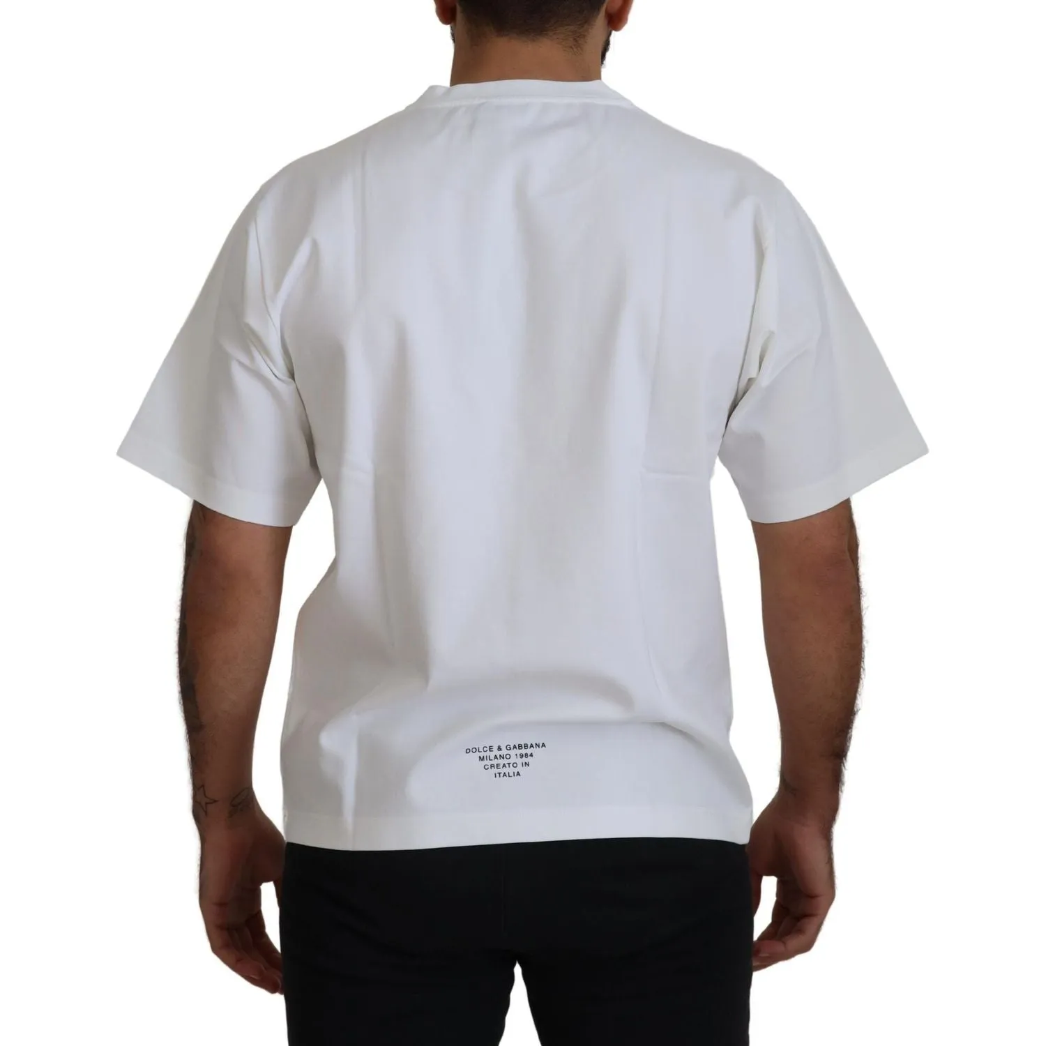 Dolce & Gabbana Timeless White Logo Crewneck Tee