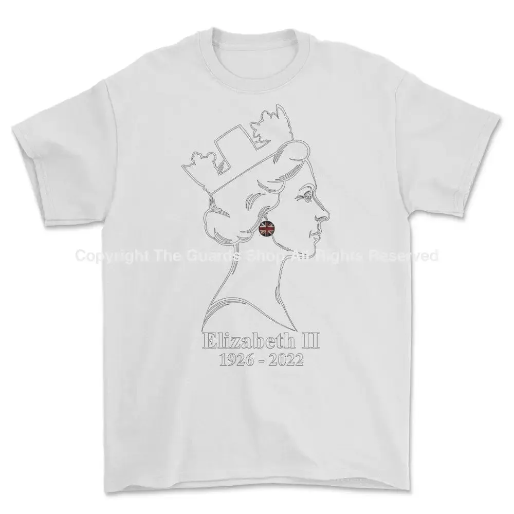 ELIZABETH II In Memory 1926 to 2022 Printed T-Shirt Printed T-Shirt