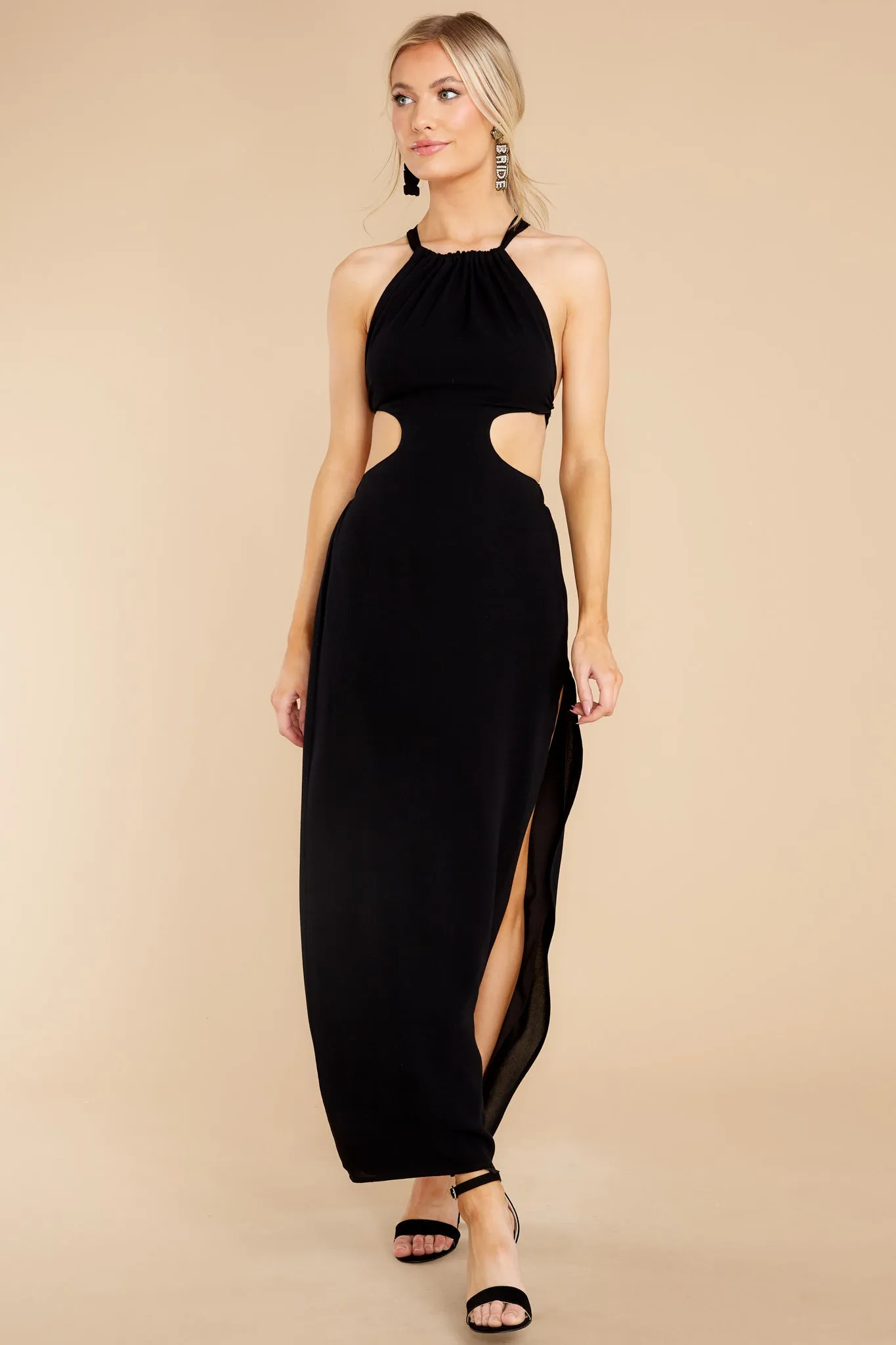 Enchanting Evening Black Maxi Dress