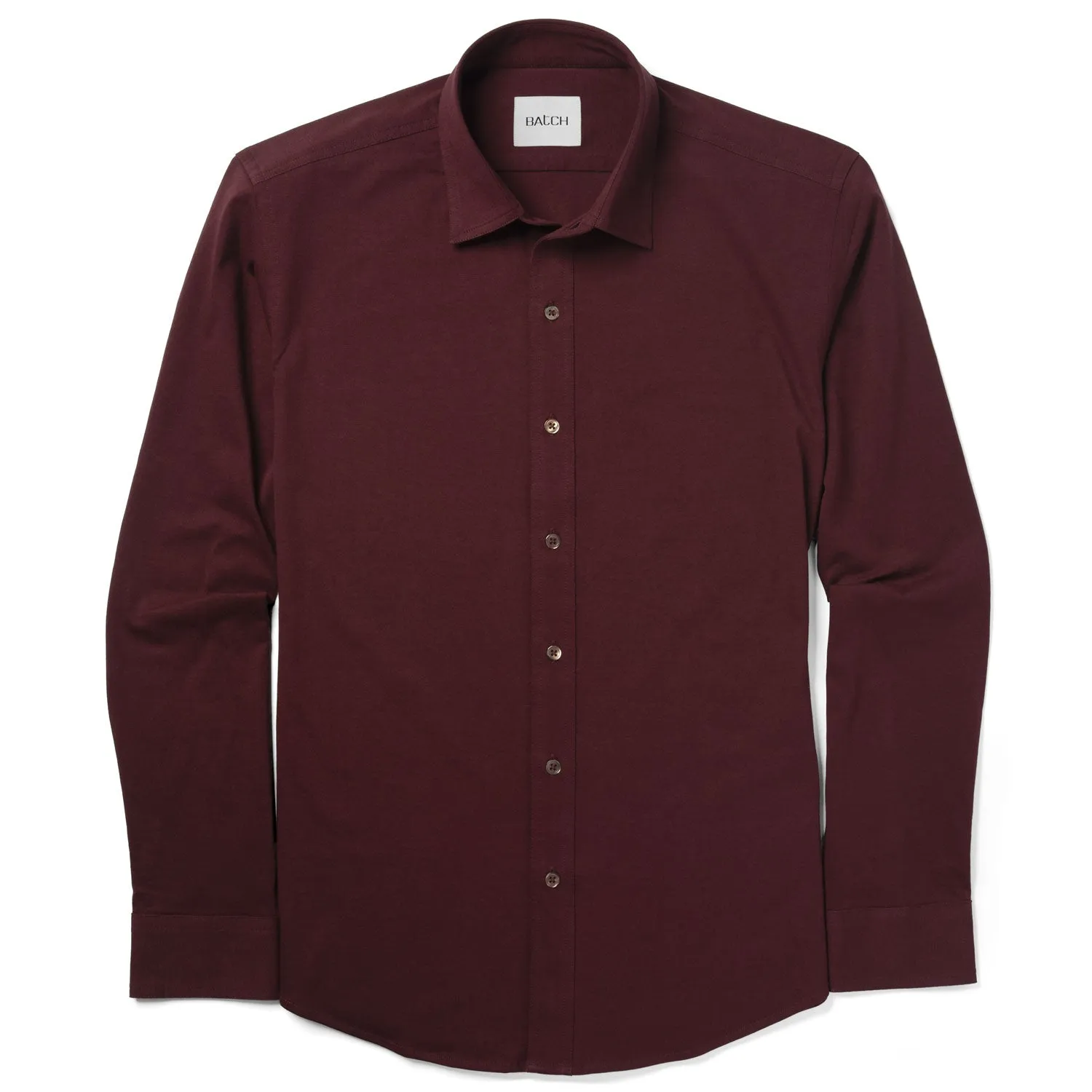 Essential T-Shirt Shirt - Burgundy Cotton Jersey