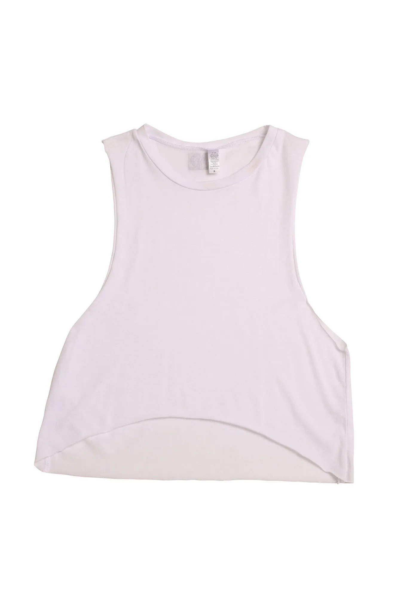 fabulous people women's crop muscle tee (white)