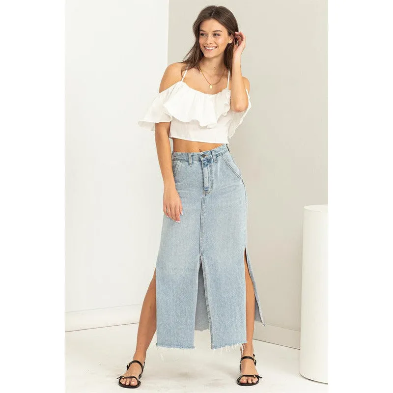 Falling in Love Ruffle Crop Top