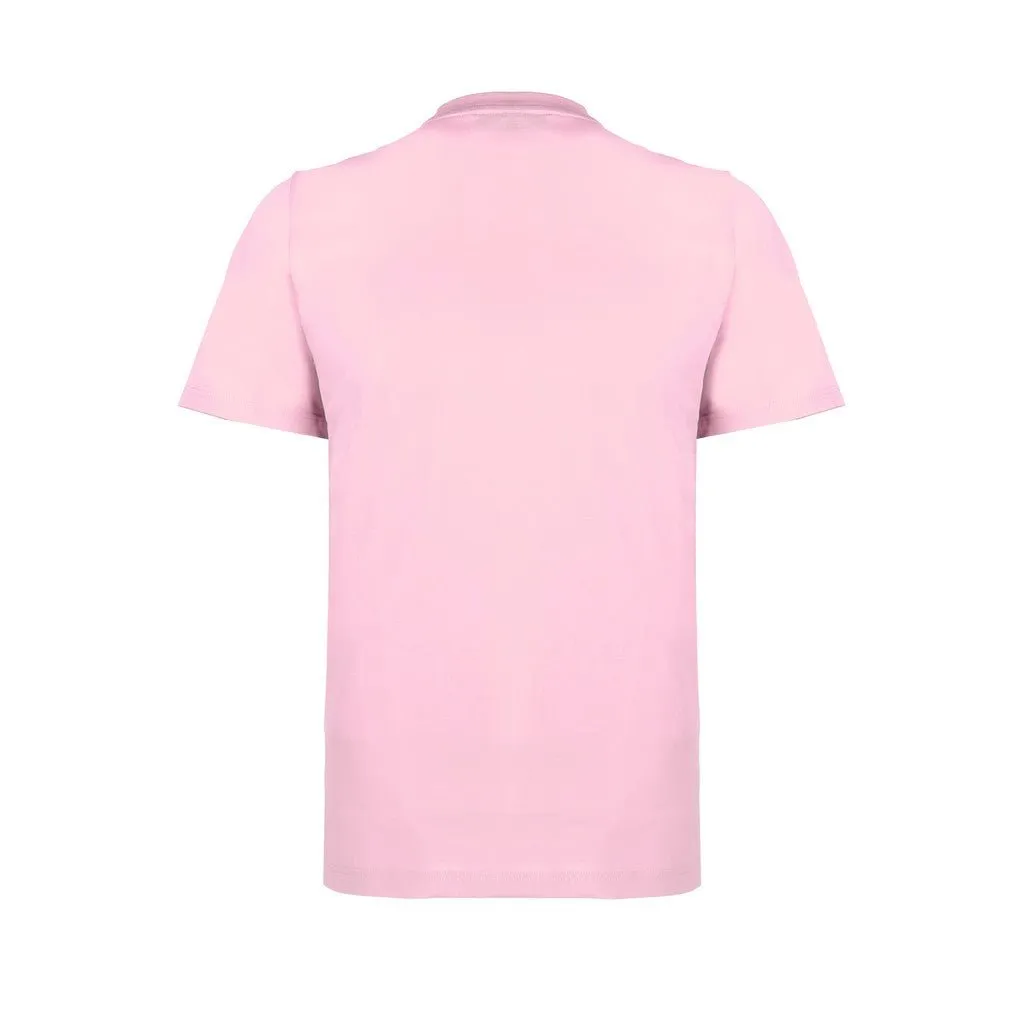 FERRANTE Cotton Jersey Crew Neck T-Shirt PINK