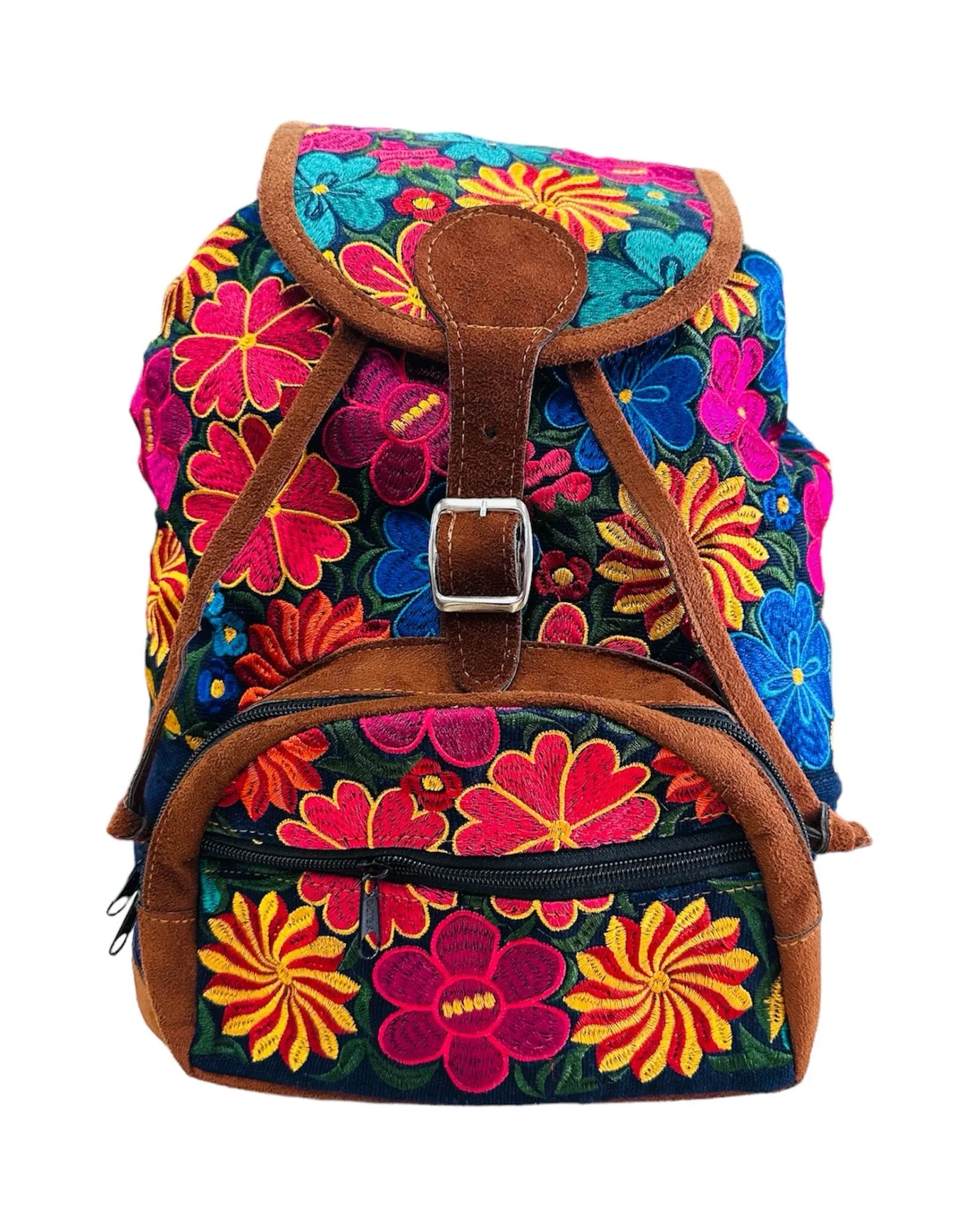 Floral Embroidered Backpack