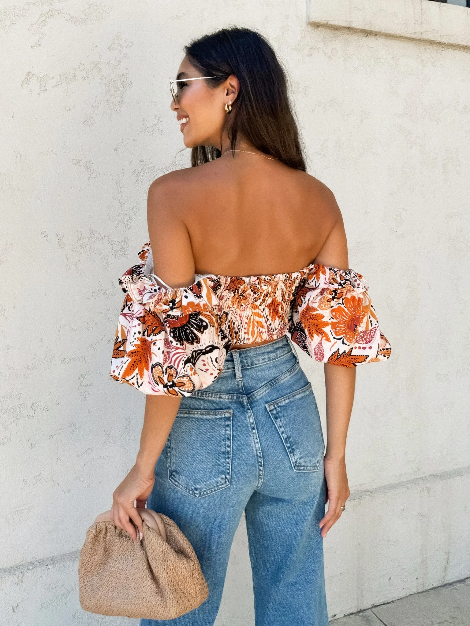 Ginger Floral Smocked Top - Final Sale