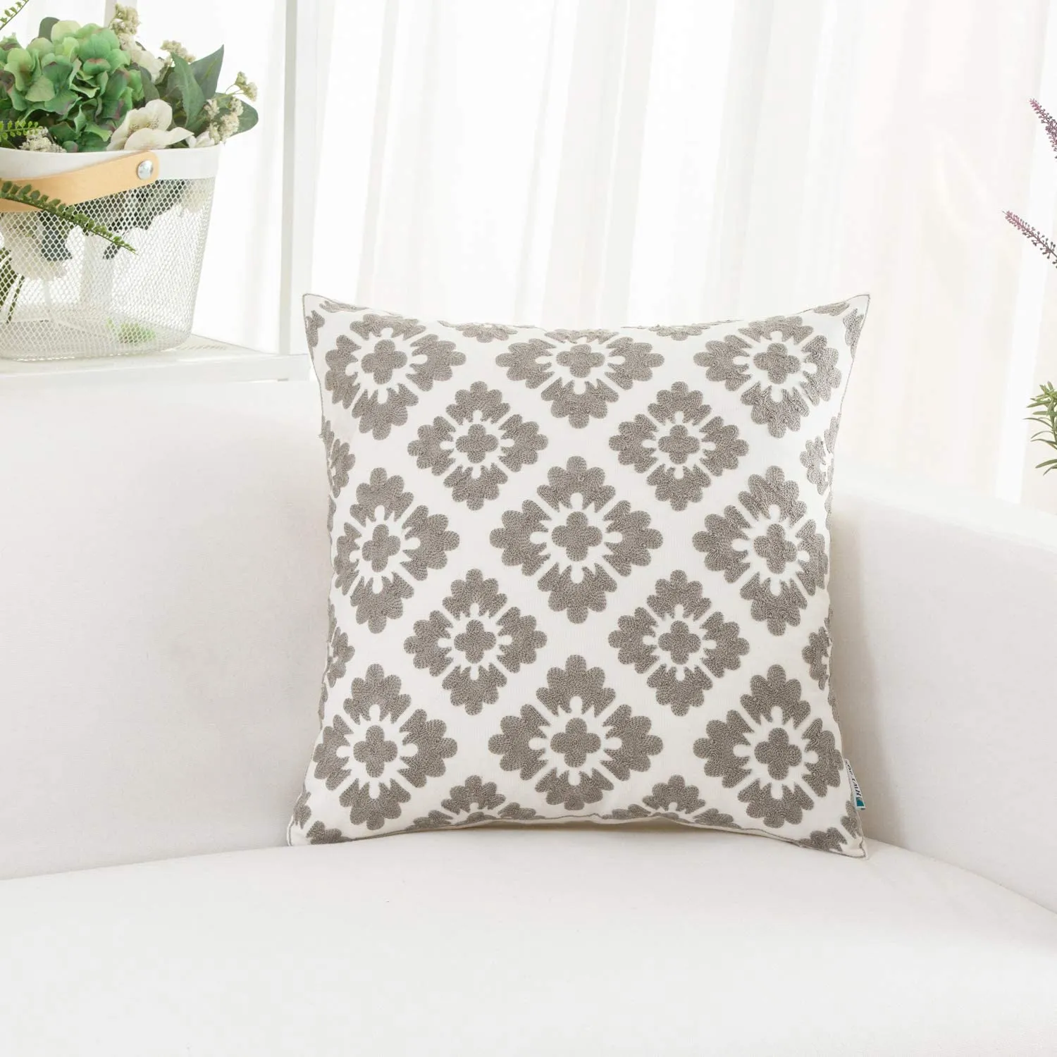 Gray Diamond Pillow