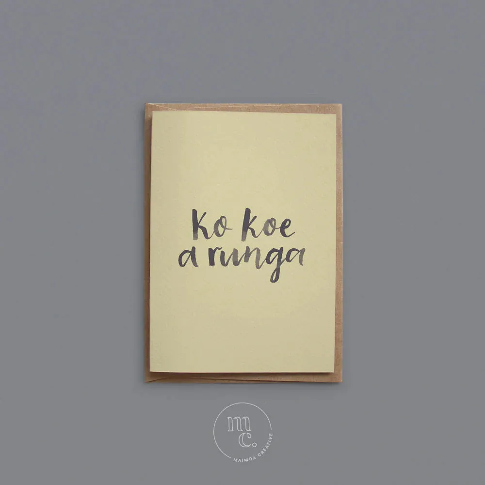 Ko Koe a Runga -  'You're Awesome' Greeting Card by Maimoa Creative