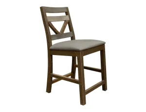 Loft Brown - 24” Barstool (Set of 2) - Two Tone Gray / Brown