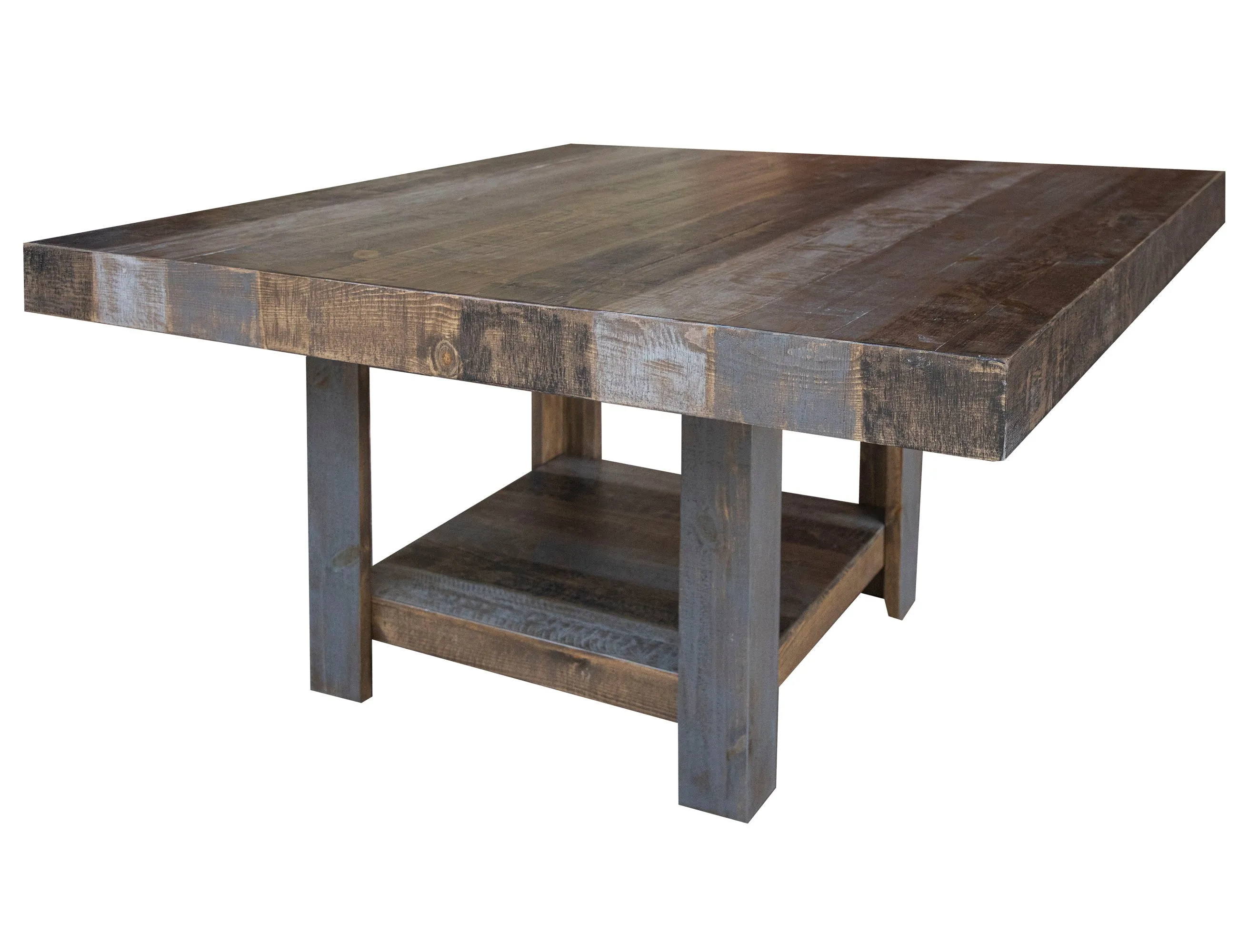 Loft Brown - 54” Square Table - Two Tone Gray / Brown