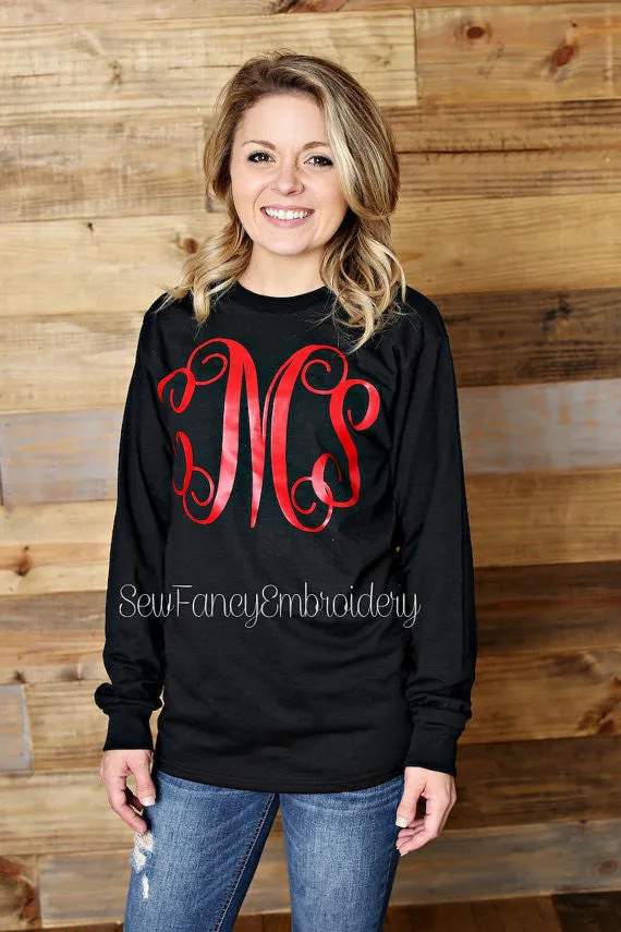 Long Sleeve Monogrammed Tee