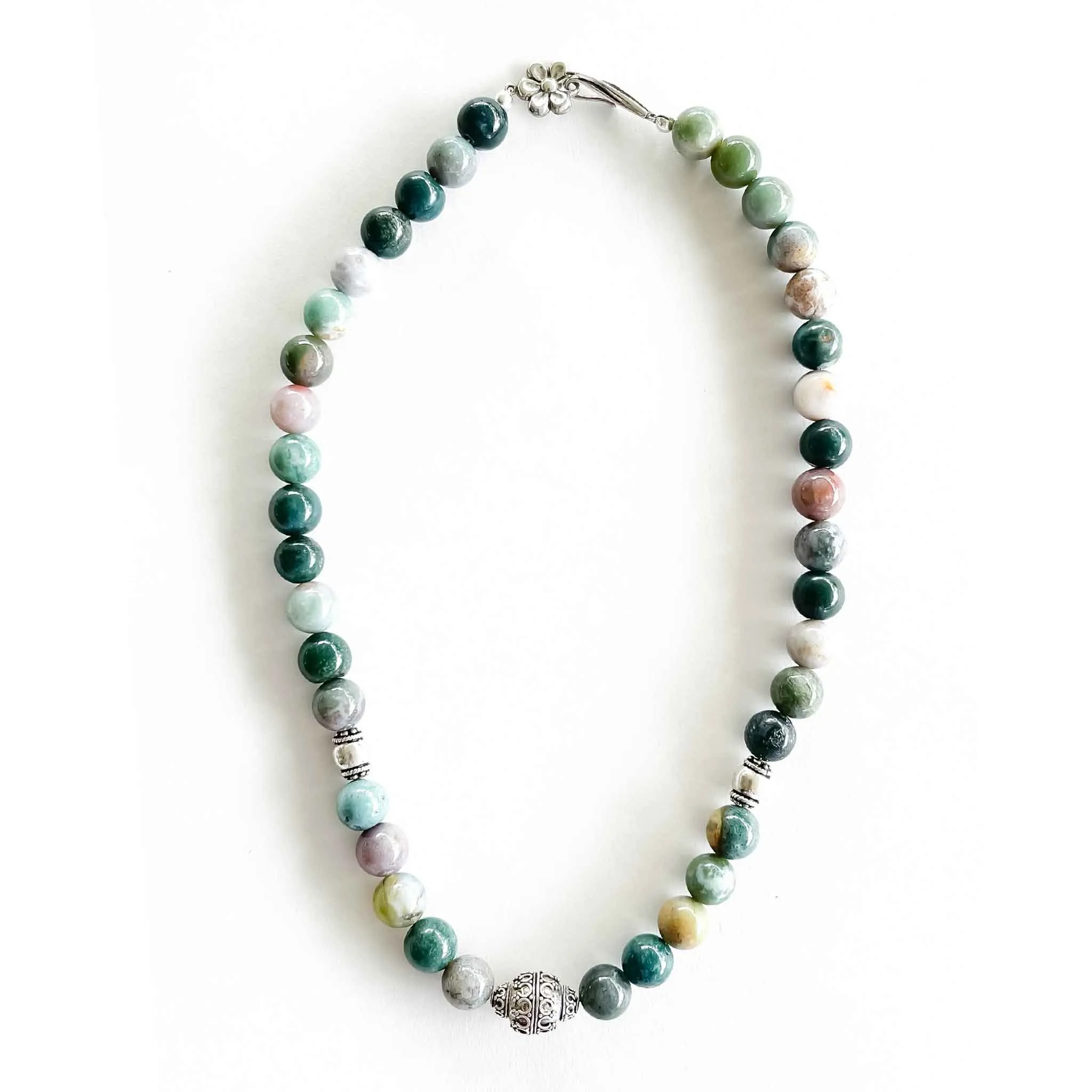 MEH Beautiful Colored Agate Necklace