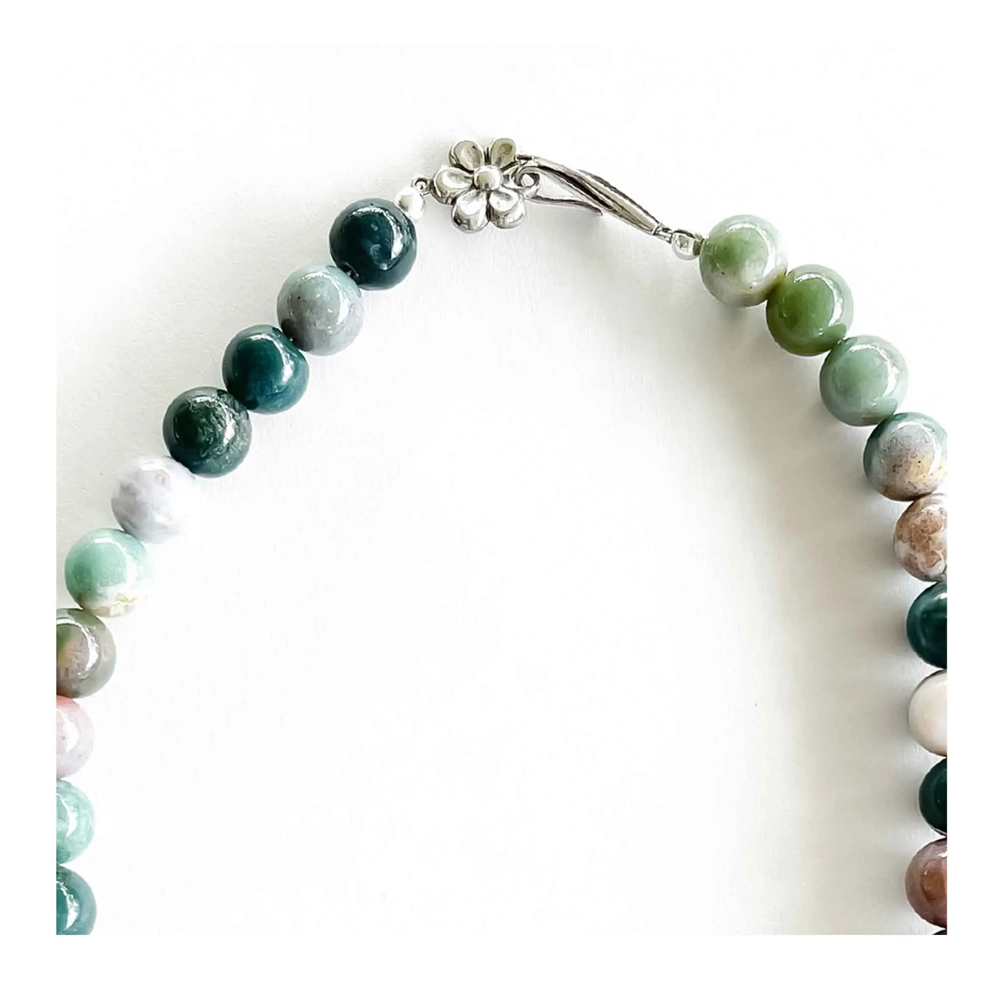 MEH Beautiful Colored Agate Necklace