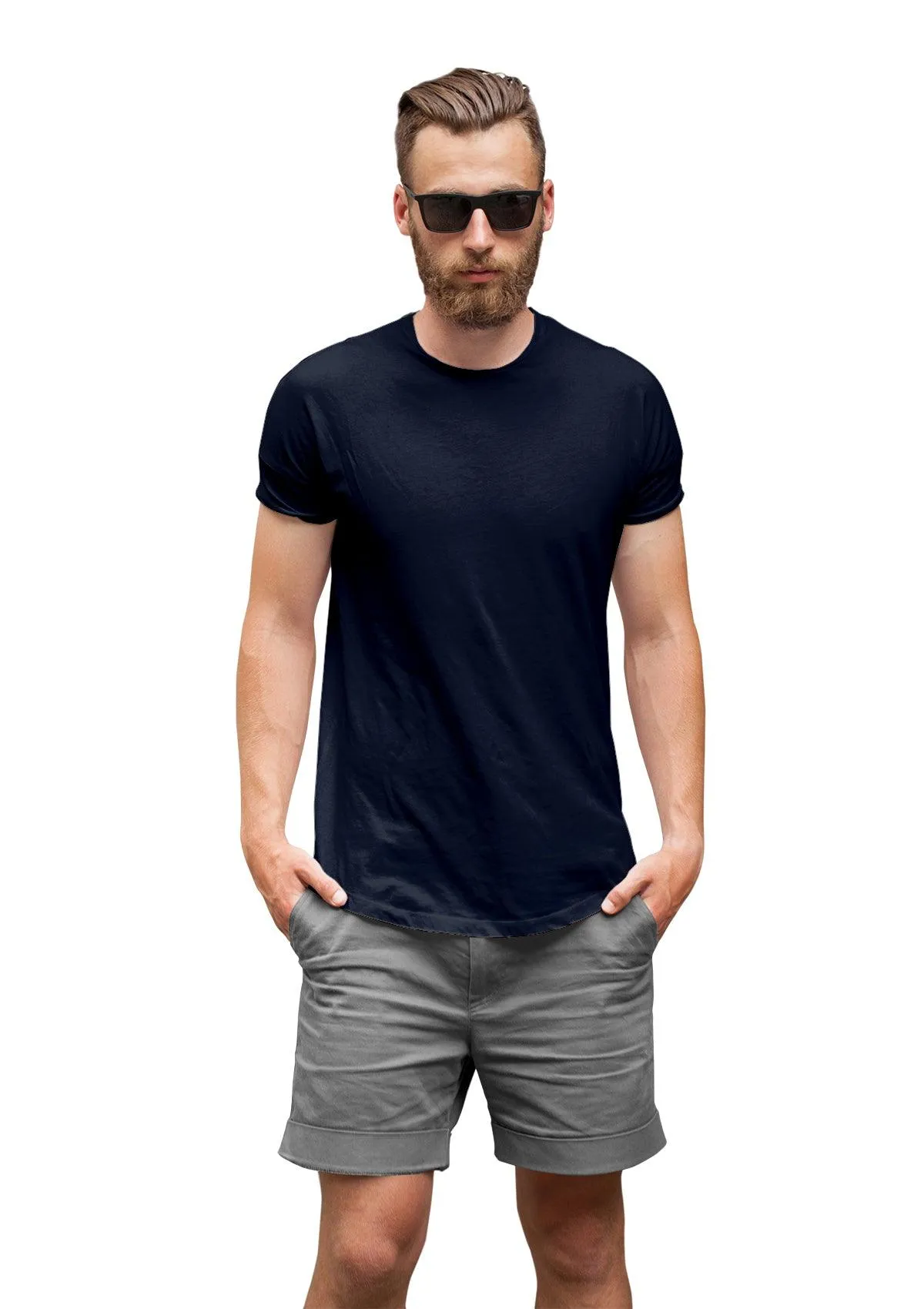 Mens T-Shirts Navy Blue 5 Pack