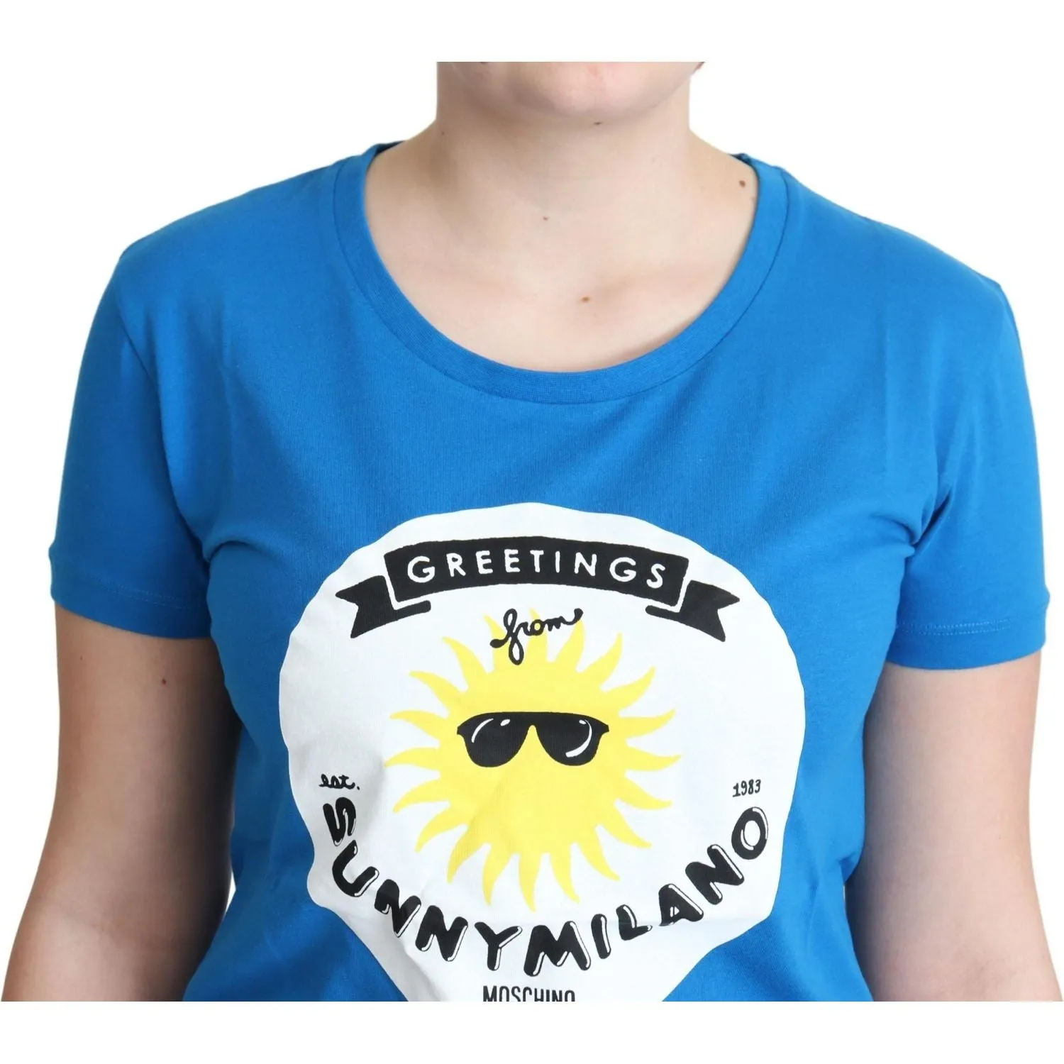 Moschino Sunny Milano Chic Round Neck Tee