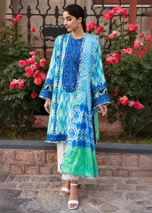 Multi Blue Luxury Lawn Suit | Zaha | Festive Lawn '23 | AYSEL - ZF23-10