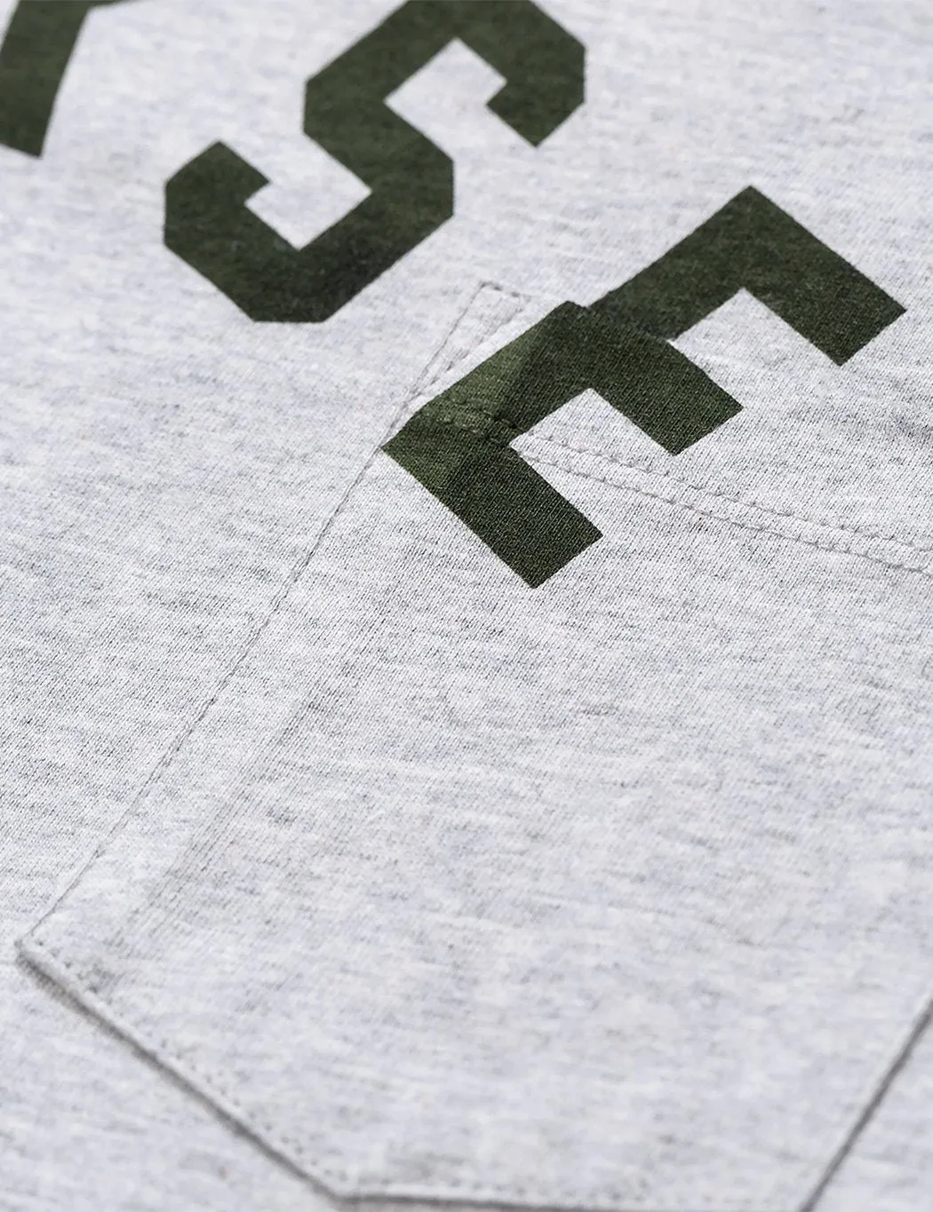 Norse Projects Niels Ivy Logo Pocket T-Shirt - Light Grey Melange