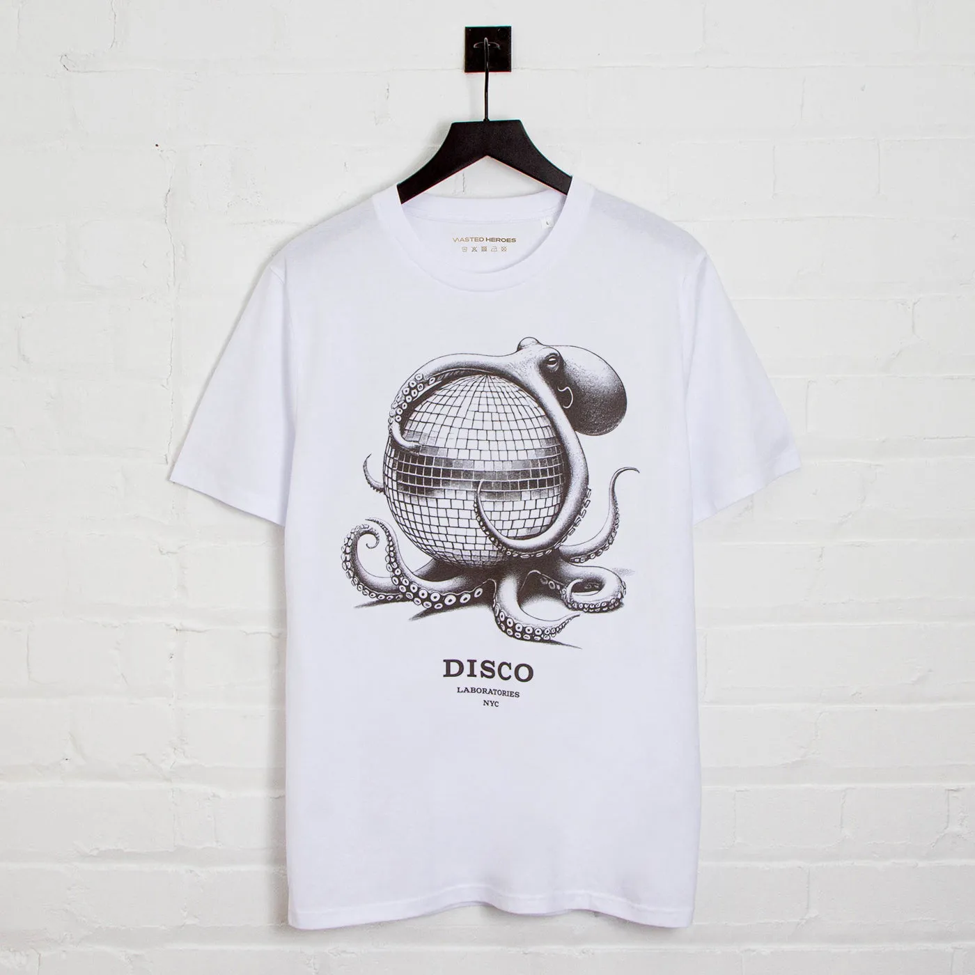 Octo Disco Labs NYC Front Print - Tshirt - White